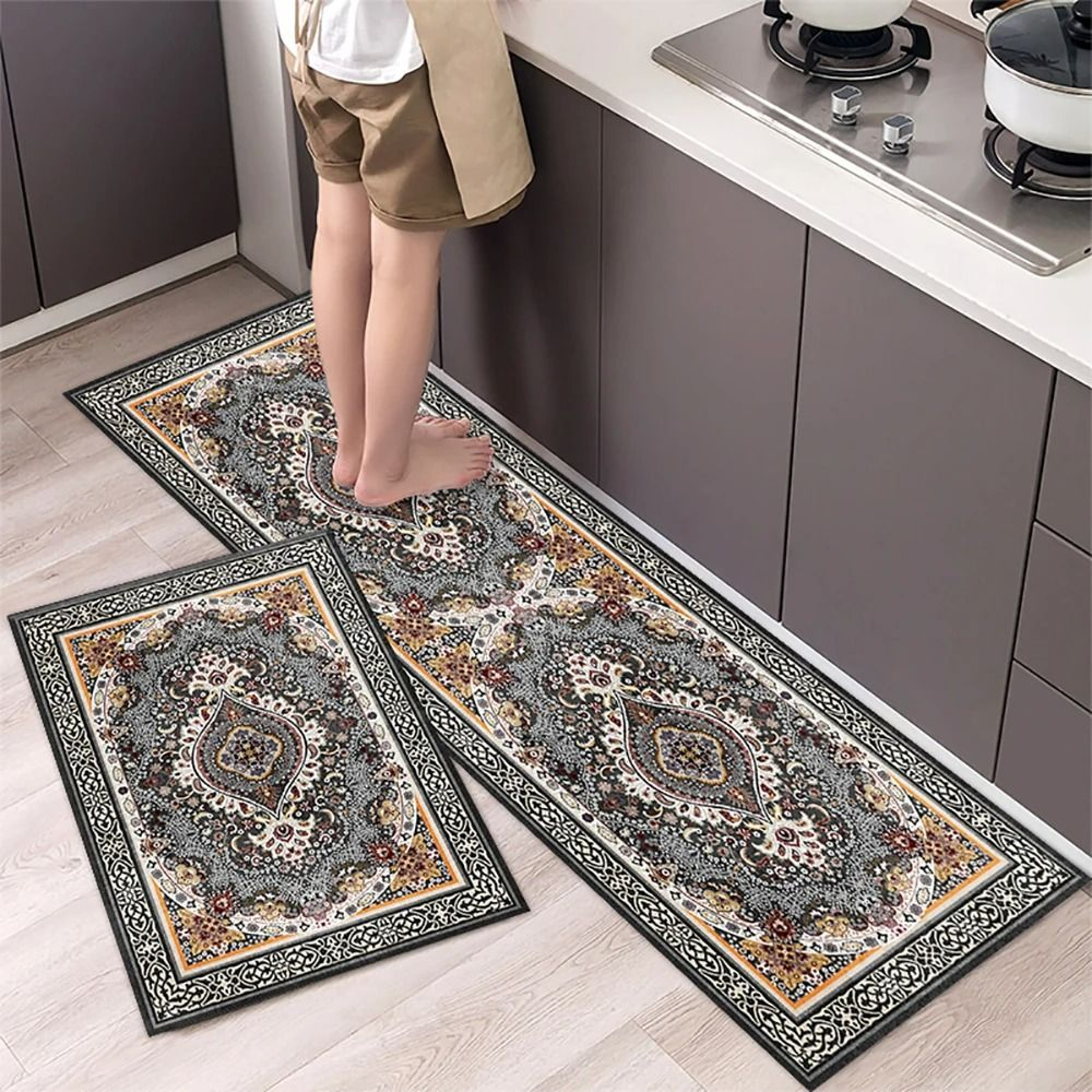 HighAbsorbency Printed Kitchen Management System  NonSlip Orthopedic Area Mat  LongStrip Corridor R 19