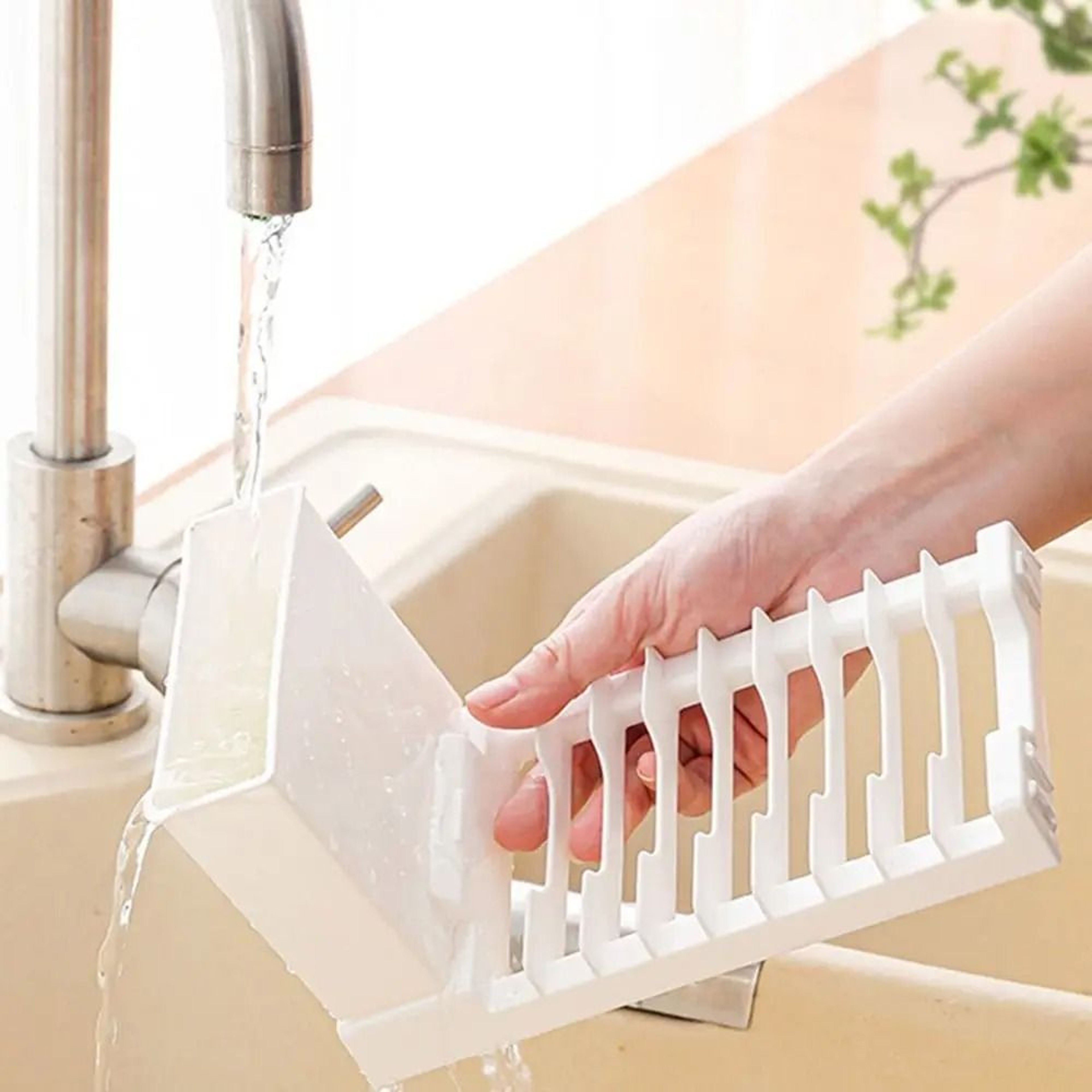 2in1 Foldable Dish Drying Station  SpaceSaving HighCapacity Utensil  Bowl Drainer 3