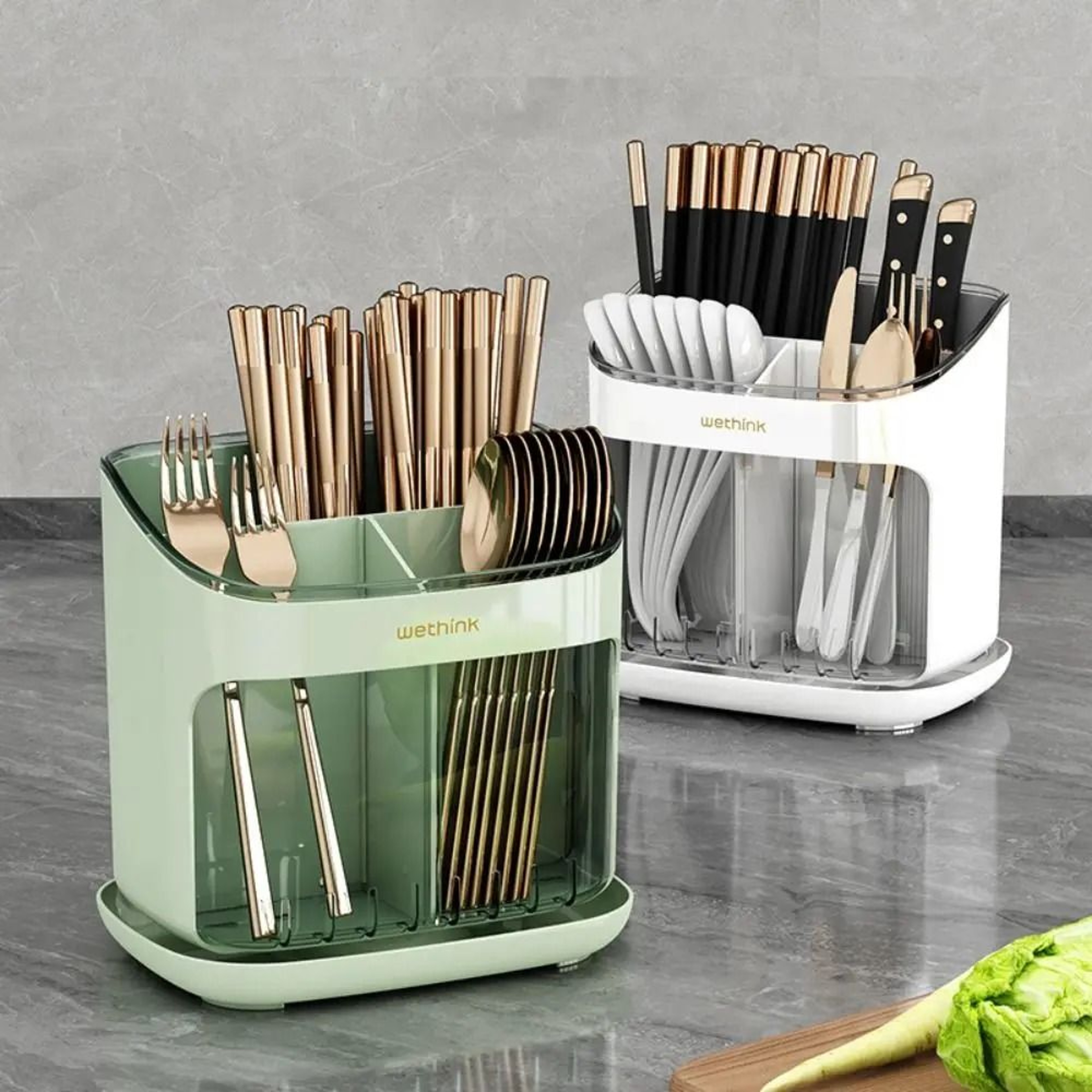 HighCapacity Tableware Management System  Detachable MultiZone Drainage Caddy For Kitchen Cutlery 4