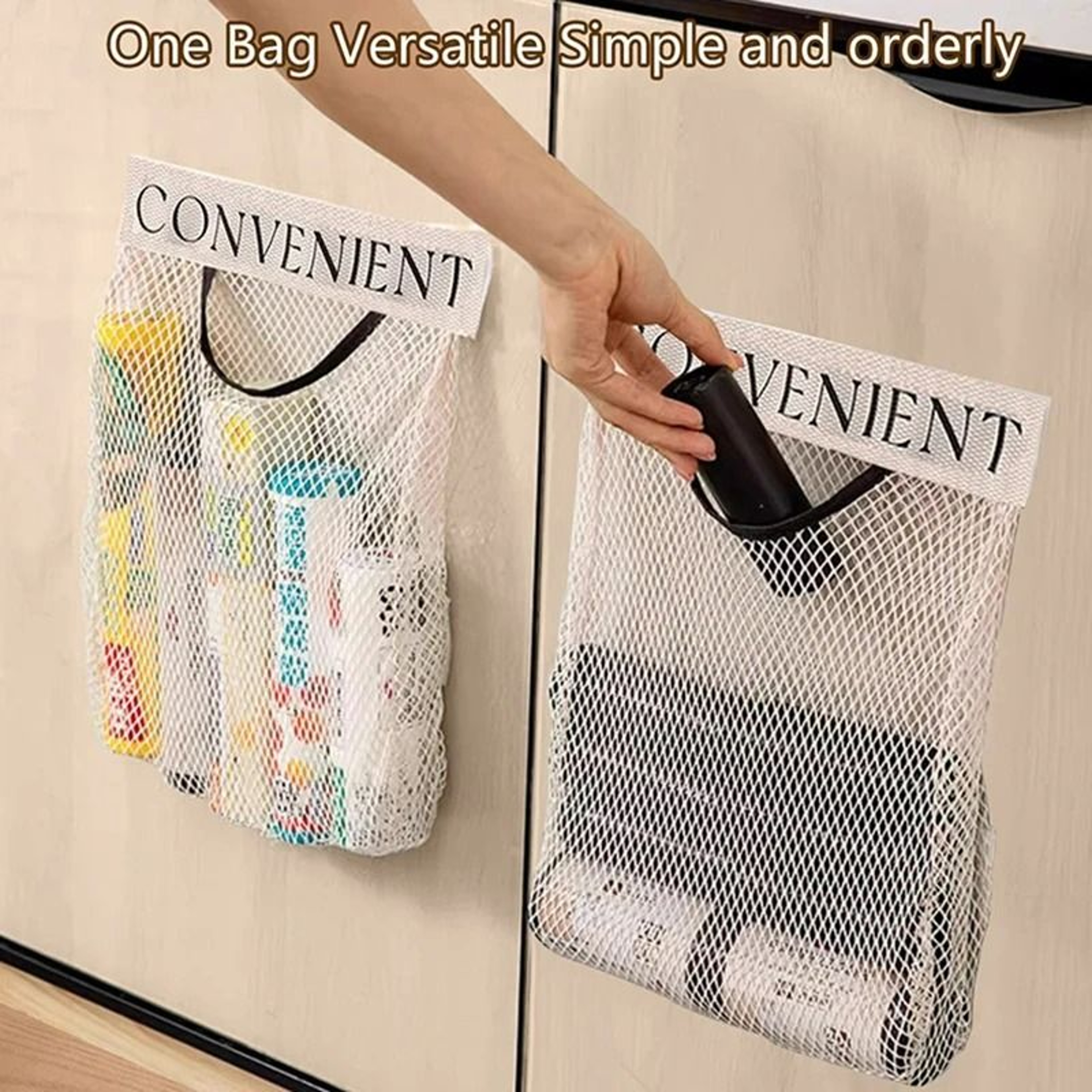 HighCapacity Mesh Management System  Vertical Grocery Bag  Consumables Dispenser For Kitchen Utilit 1
