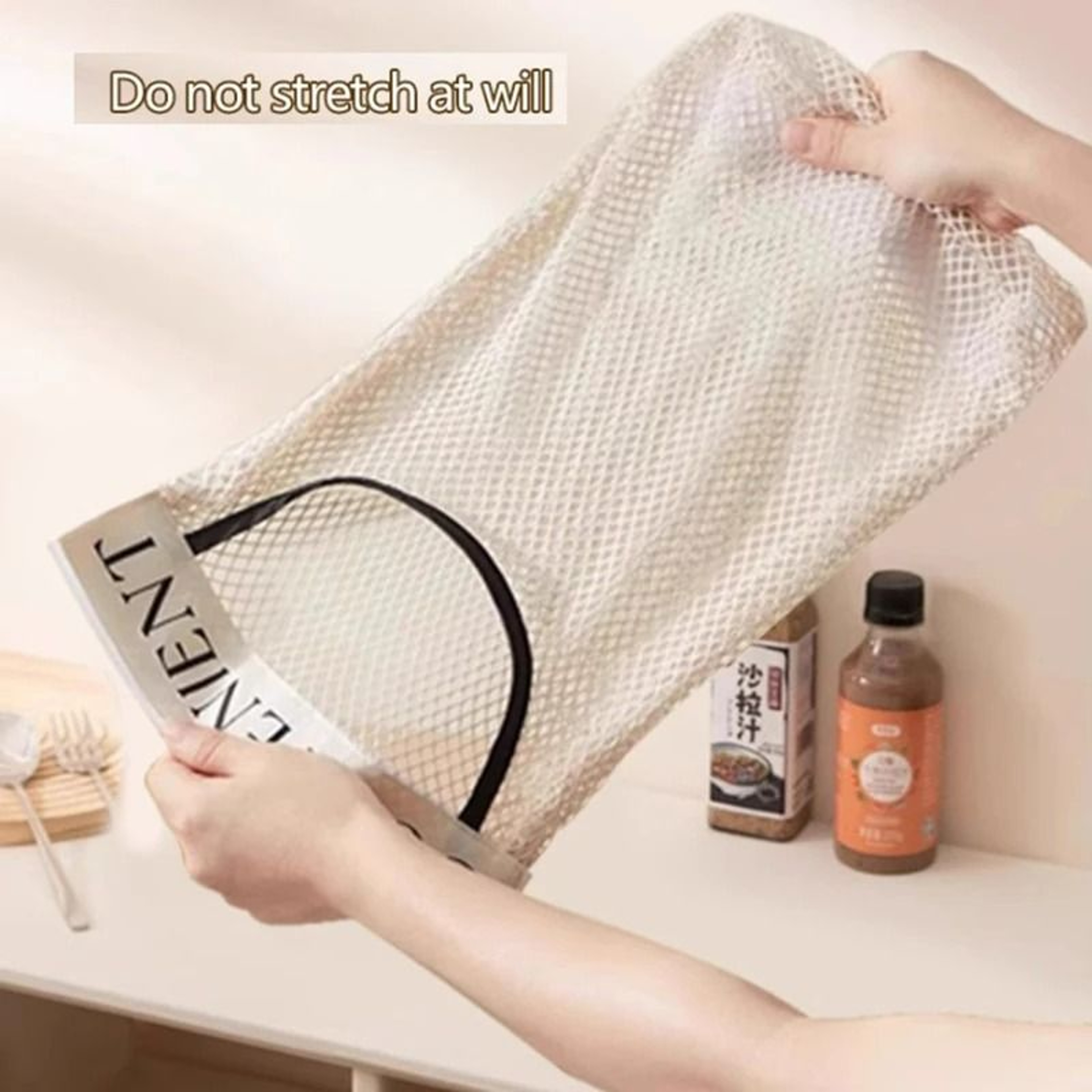 HighCapacity Mesh Management System  Vertical Grocery Bag  Consumables Dispenser For Kitchen Utilit 4