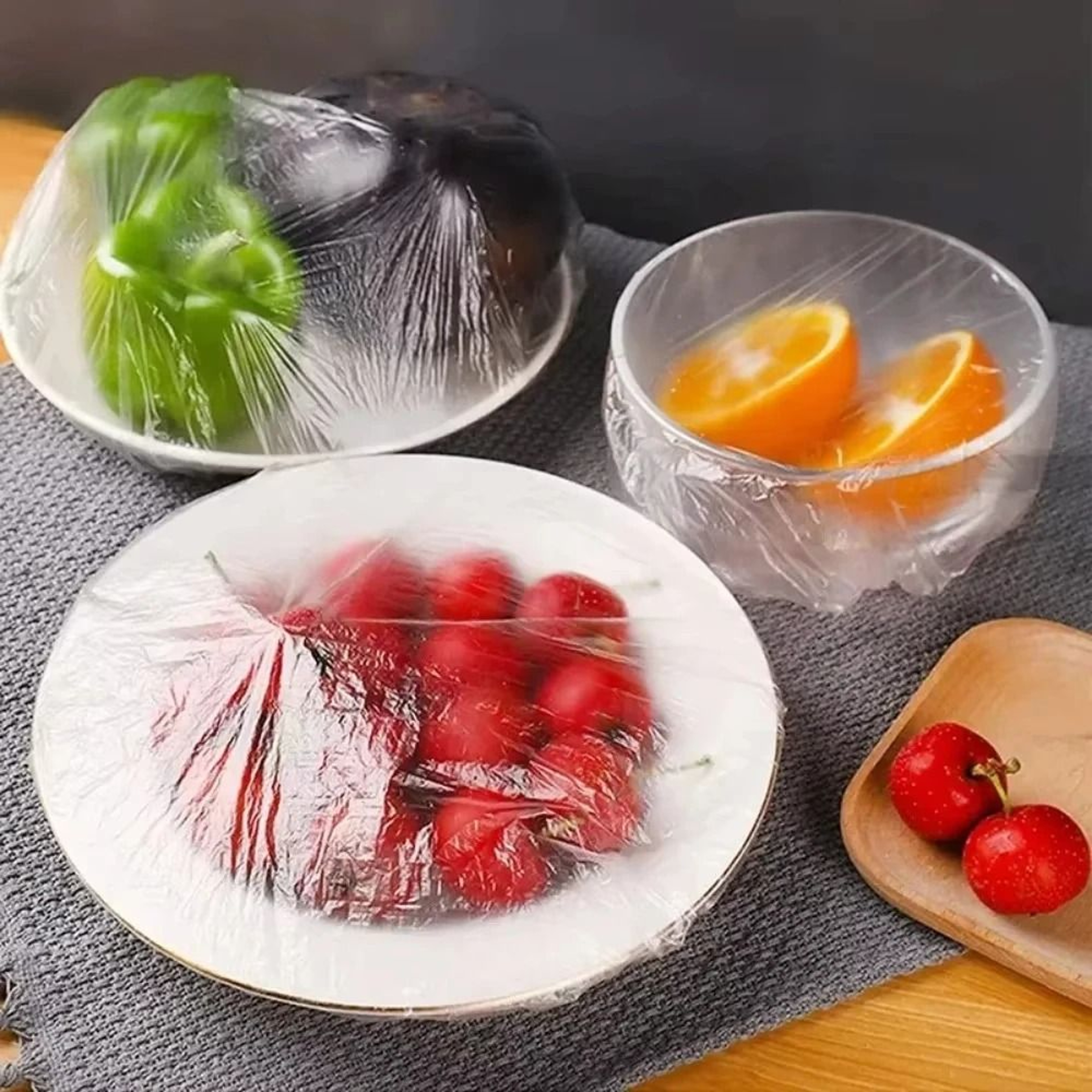 Universal Elastic Food Covers  100 Piece Disposable Set 2