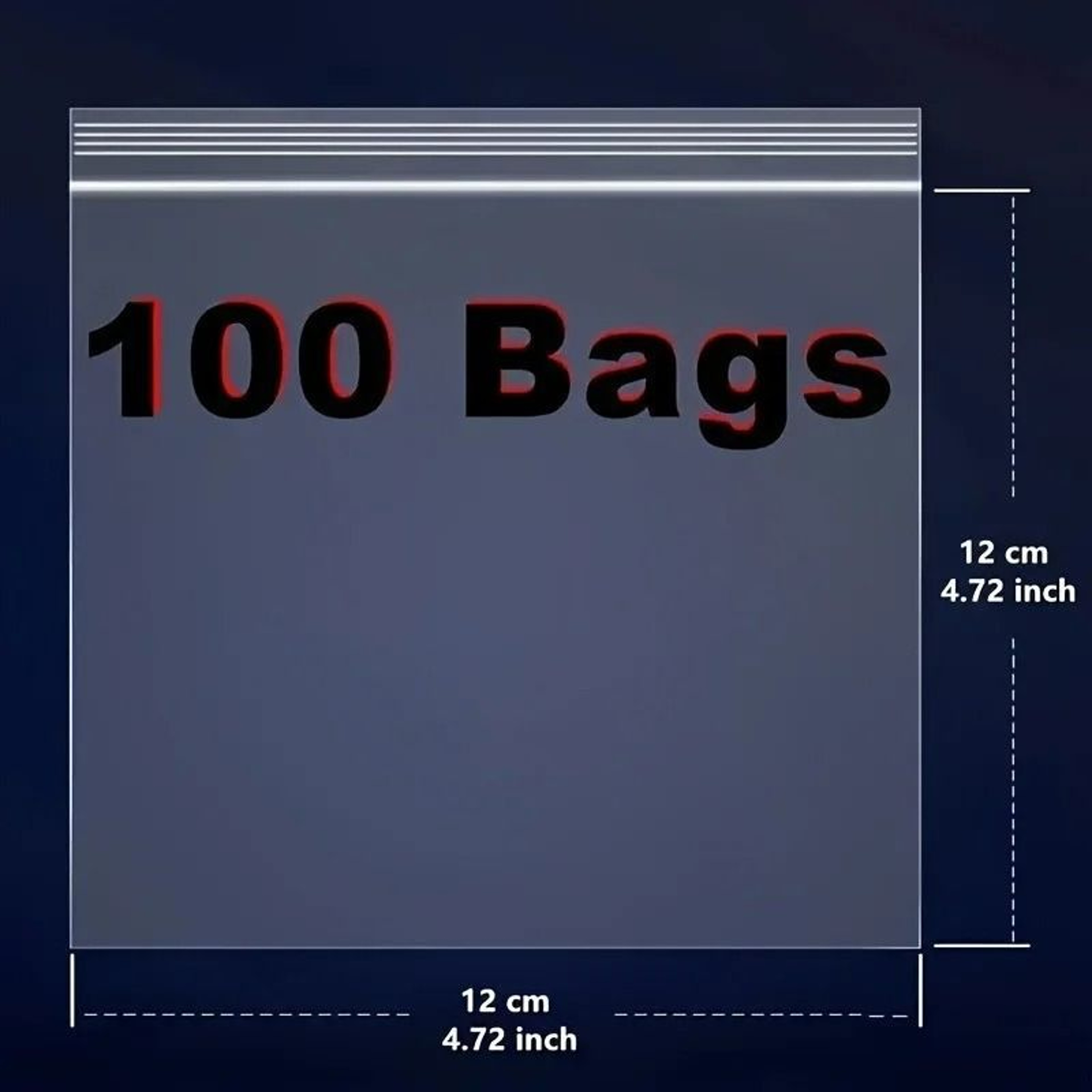 MultiPurpose Clear Zipper Lock Storage Bags  100 Piece Set 5