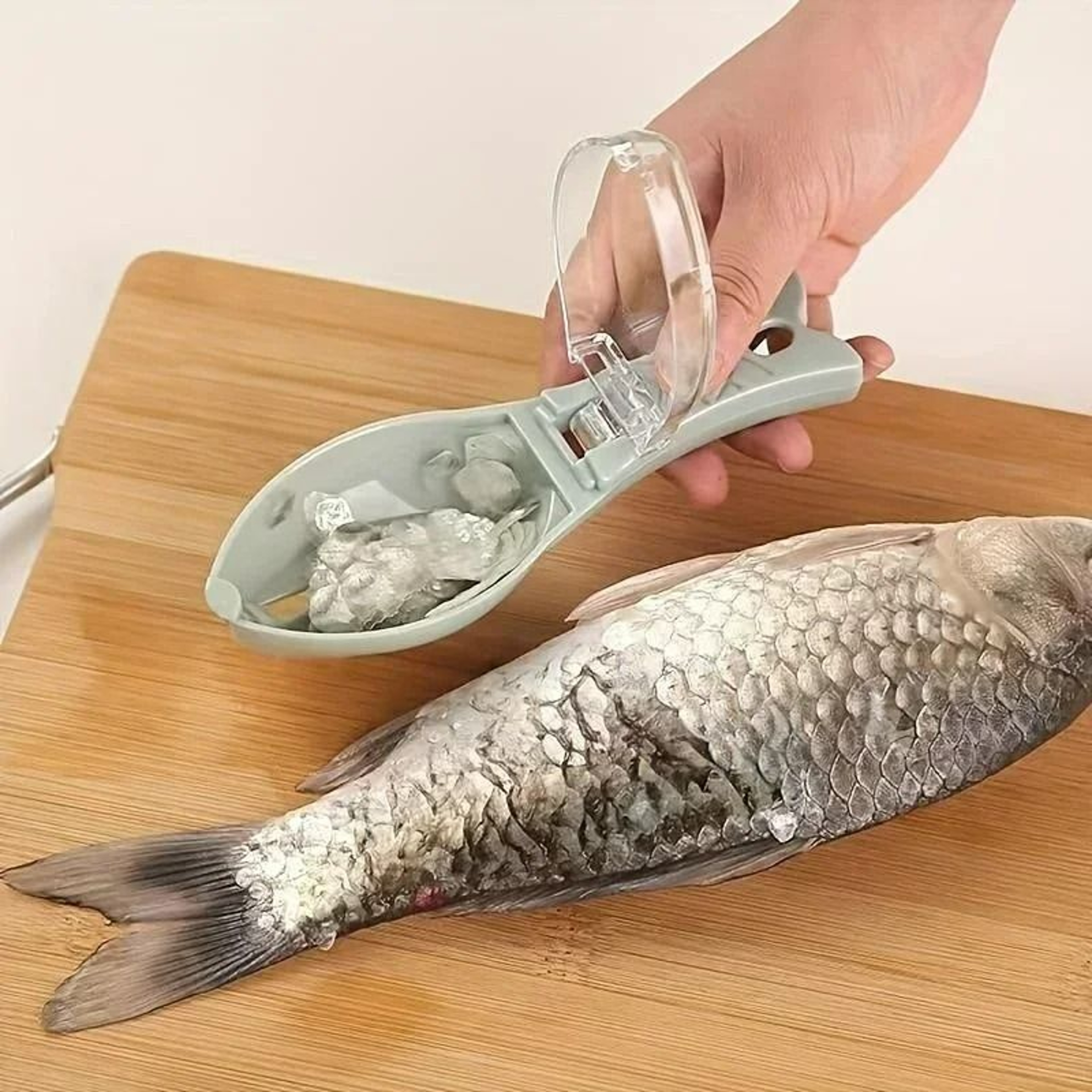Fish Scale Scraper With Integrated Mess Guard 3