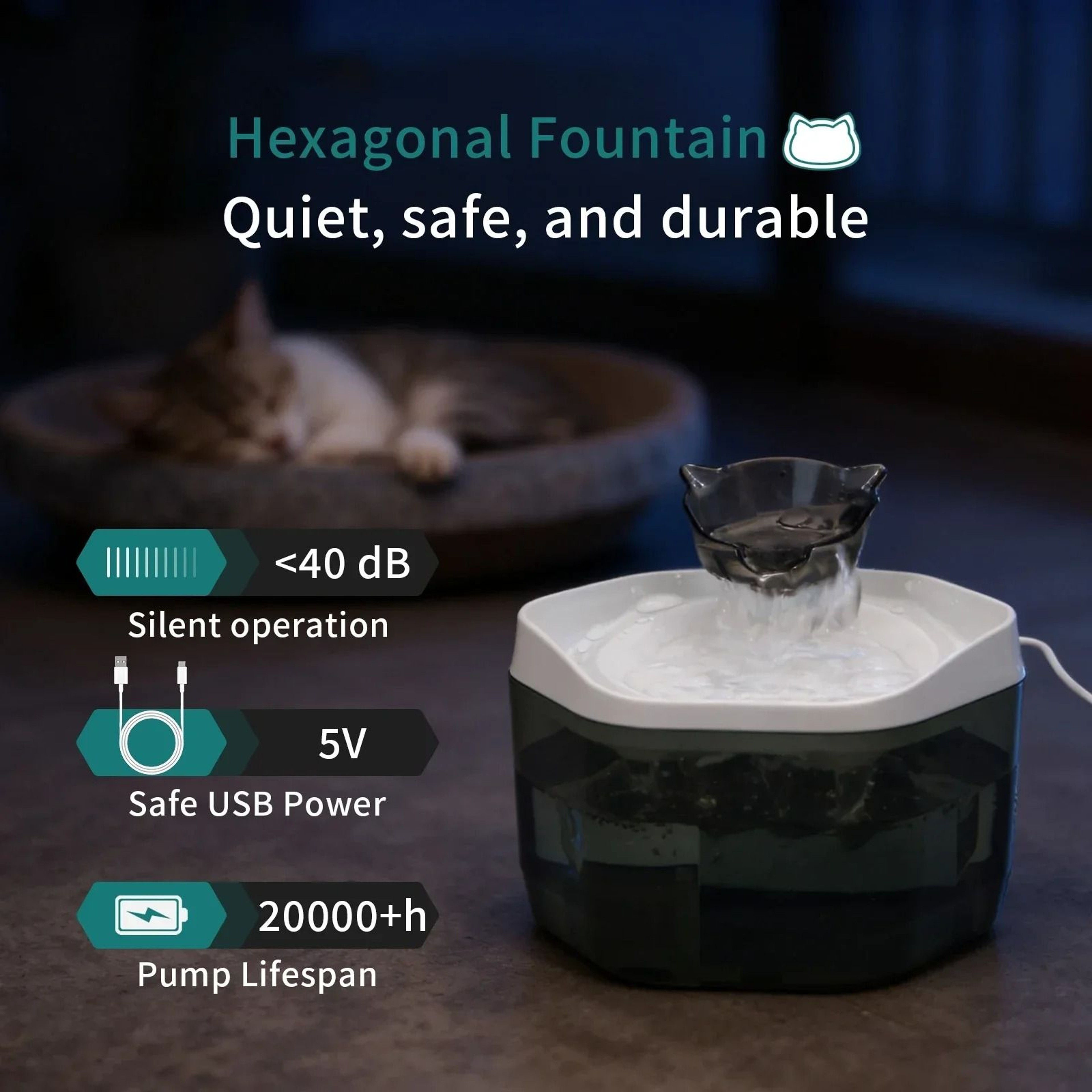 UltraQuiet Automatic Pet Water Dispenser 4