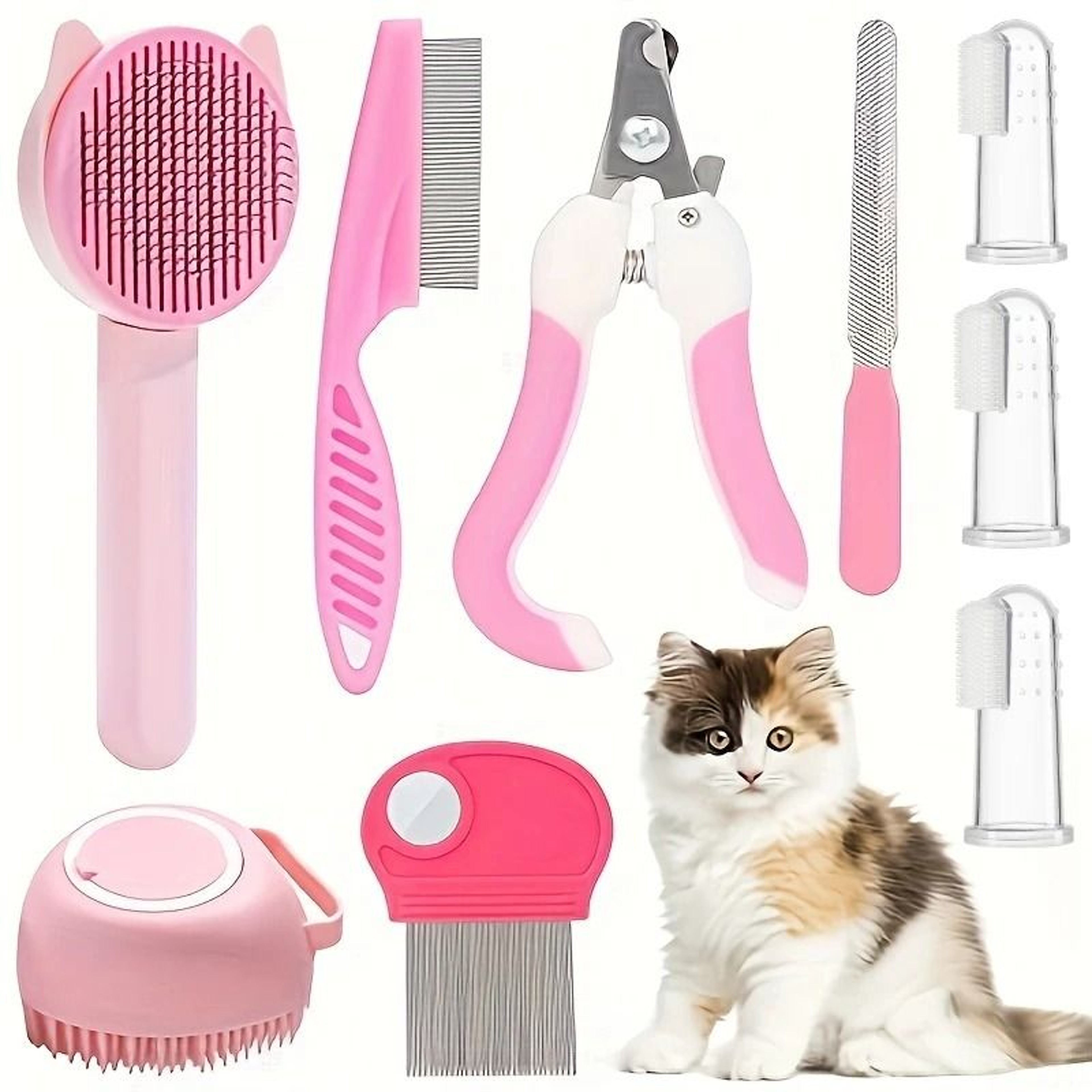 8Piece Professional Cat Grooming  Wellness Kit 6