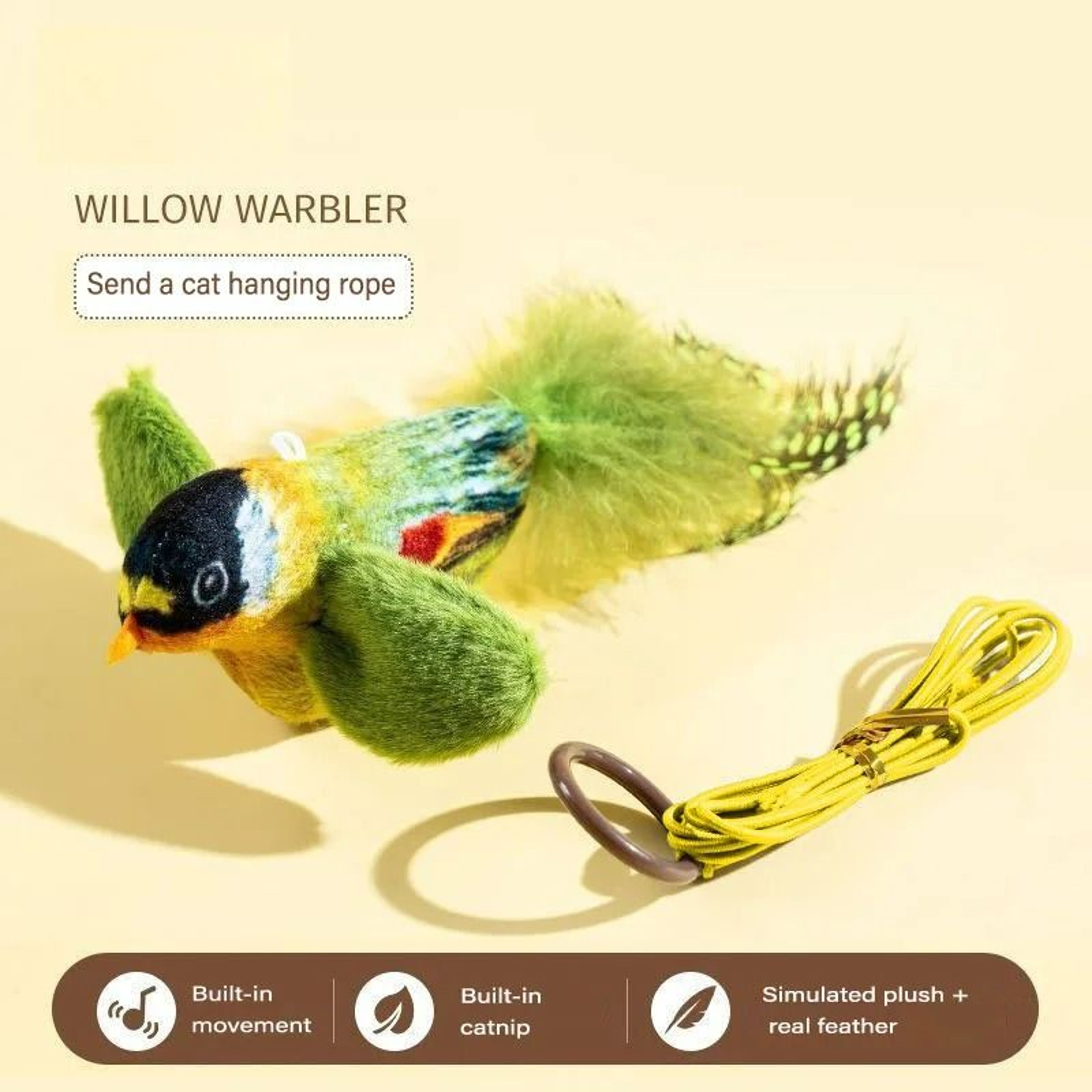 Realistic Chirping Simulation Bird Cat Toy 9