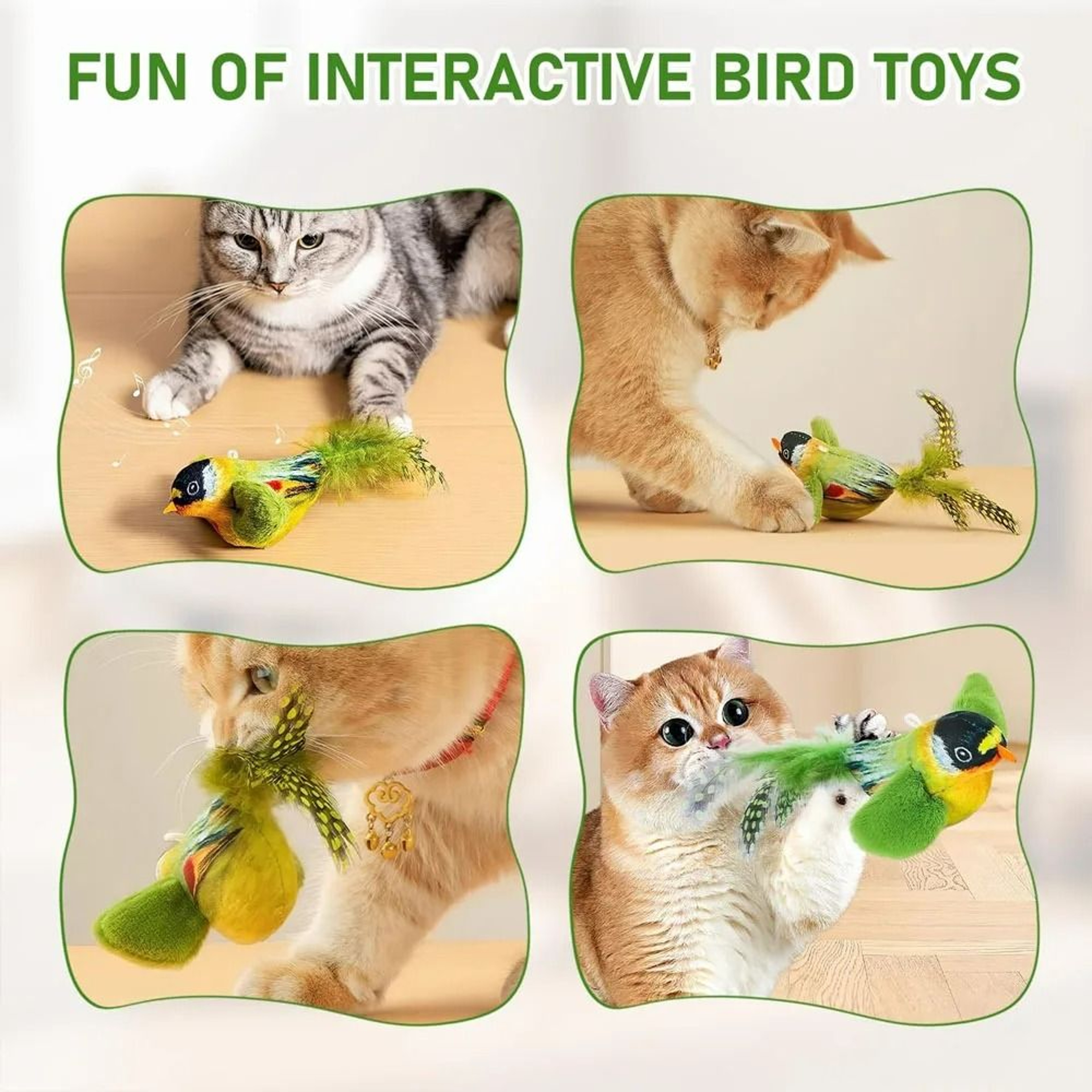 Realistic Chirping Simulation Bird Cat Toy 6