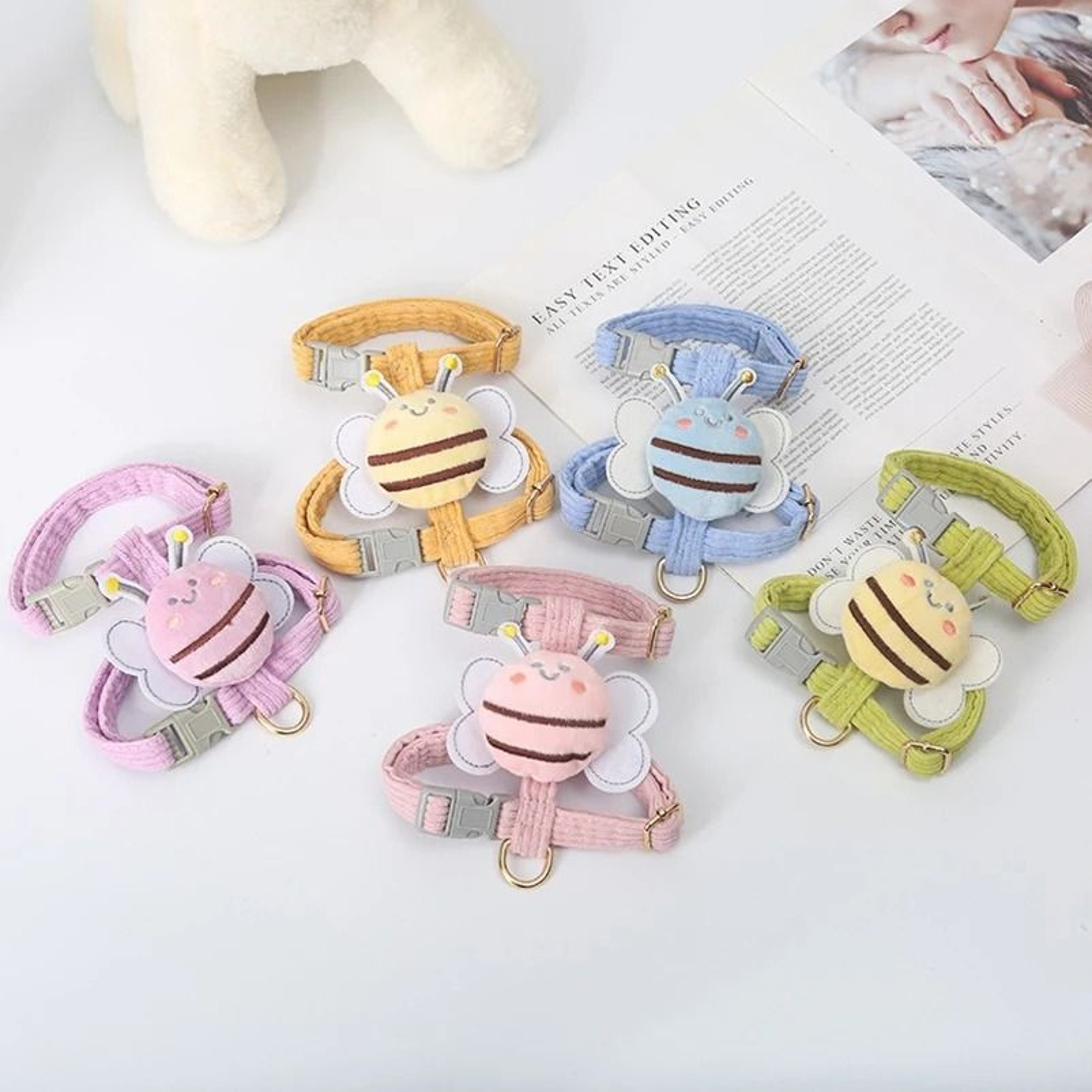 Cute Bee Lightweight Pet Harness  Leash Set 0