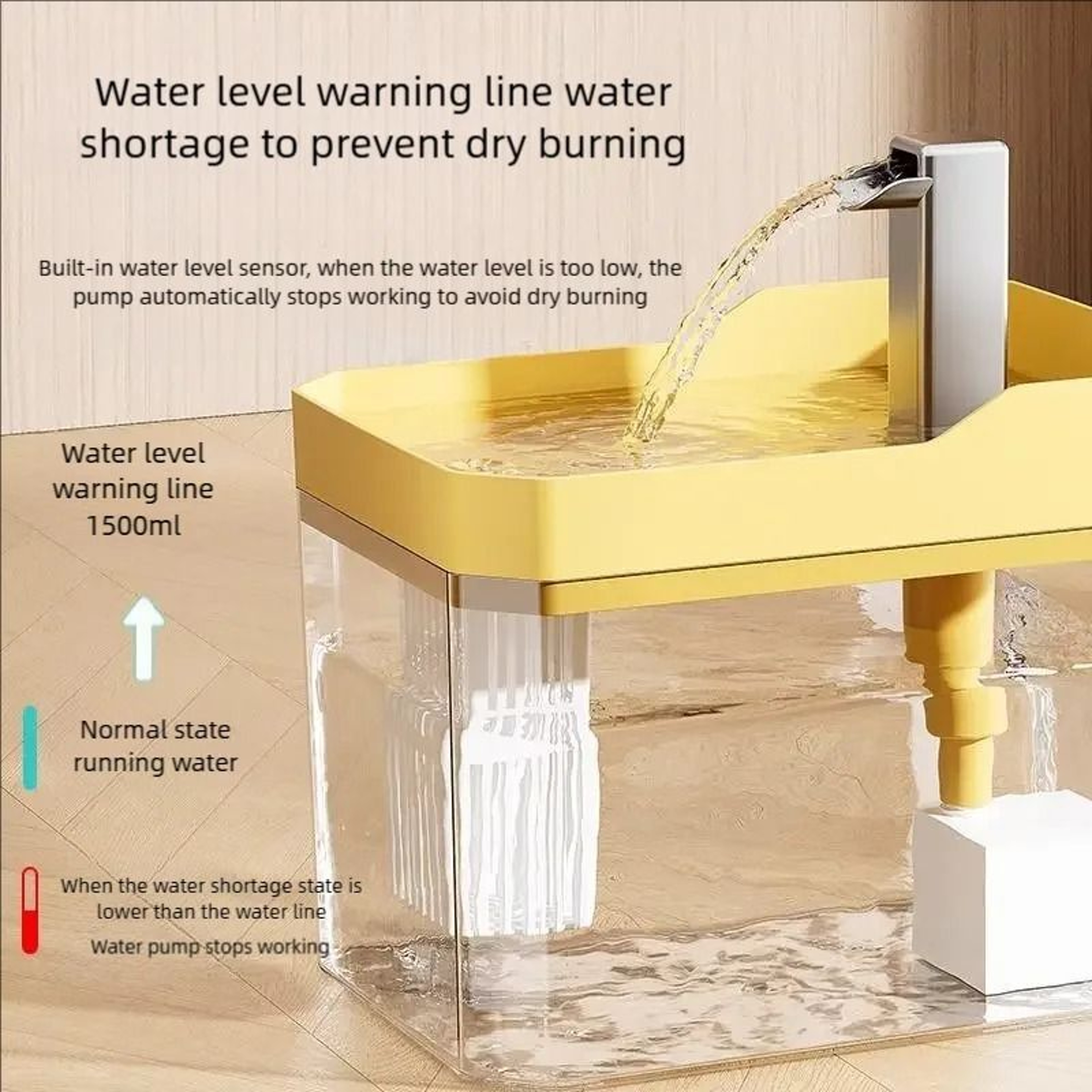 Transparent Automatic Circulating Pet Fountain 3