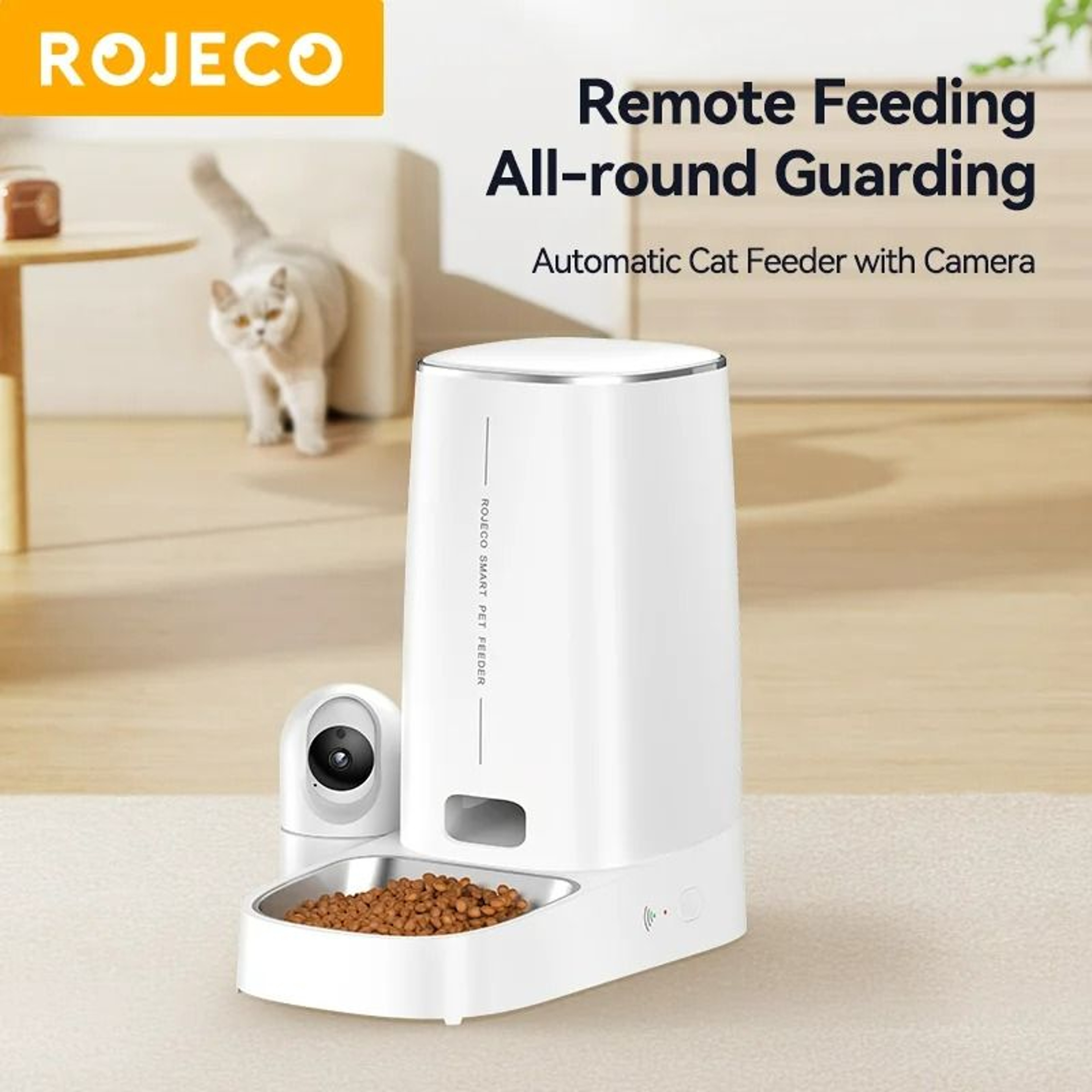 4L Smart Automatic Pet Feeder With 360 Rotating HD Camera  WiFi 3