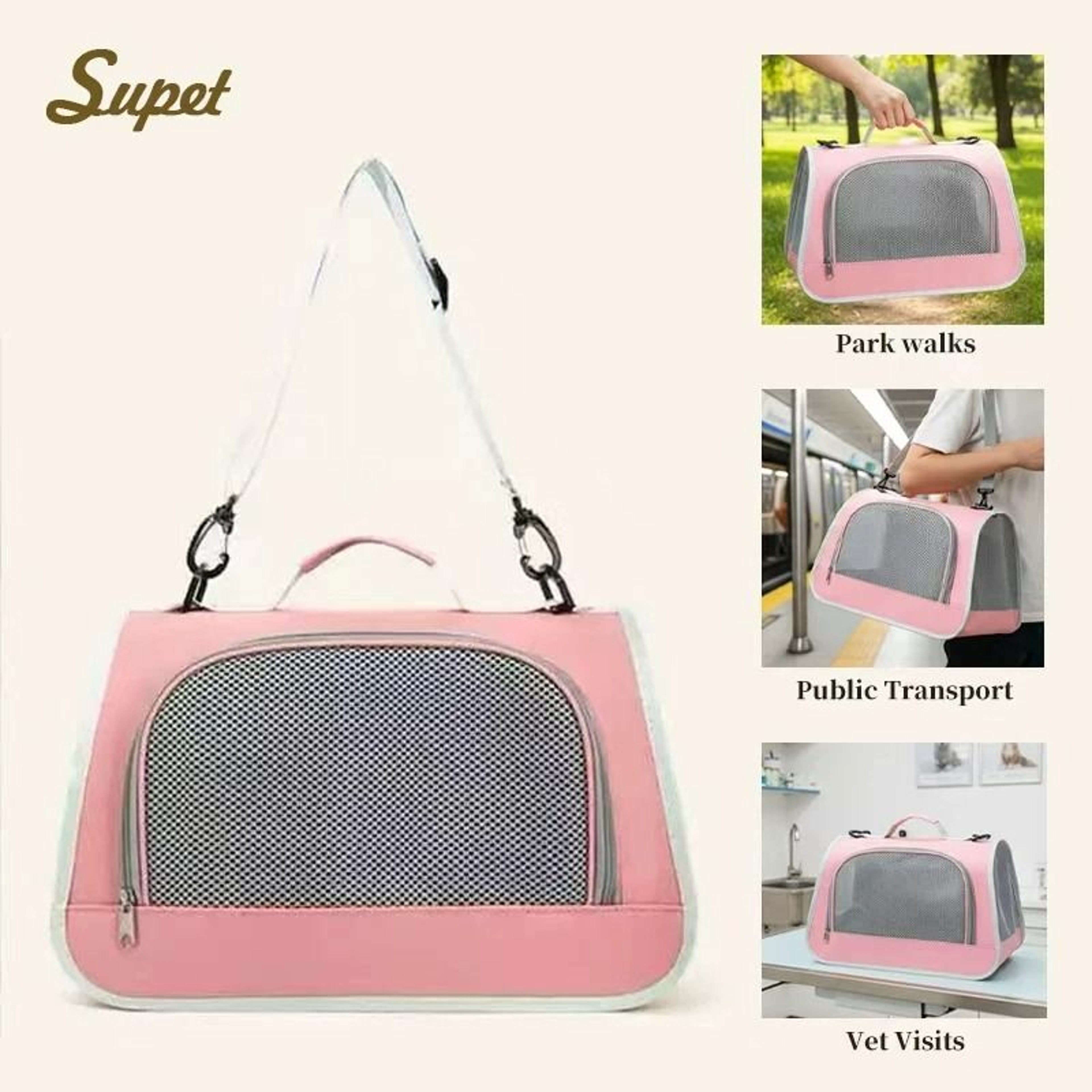 Folding Waterproof Travel Carrier For Cats  Small Dogs 2