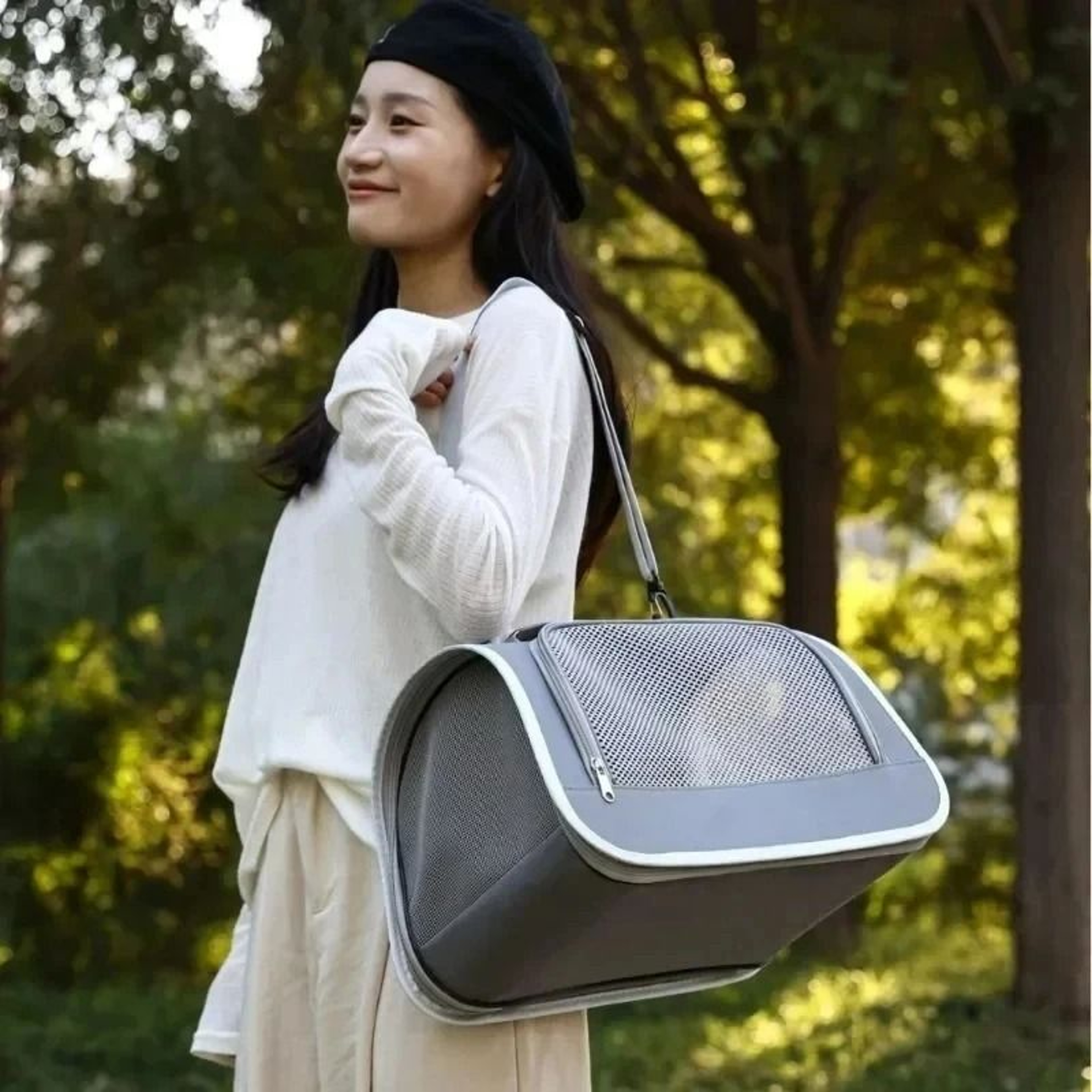 Folding Waterproof Travel Carrier For Cats  Small Dogs 3