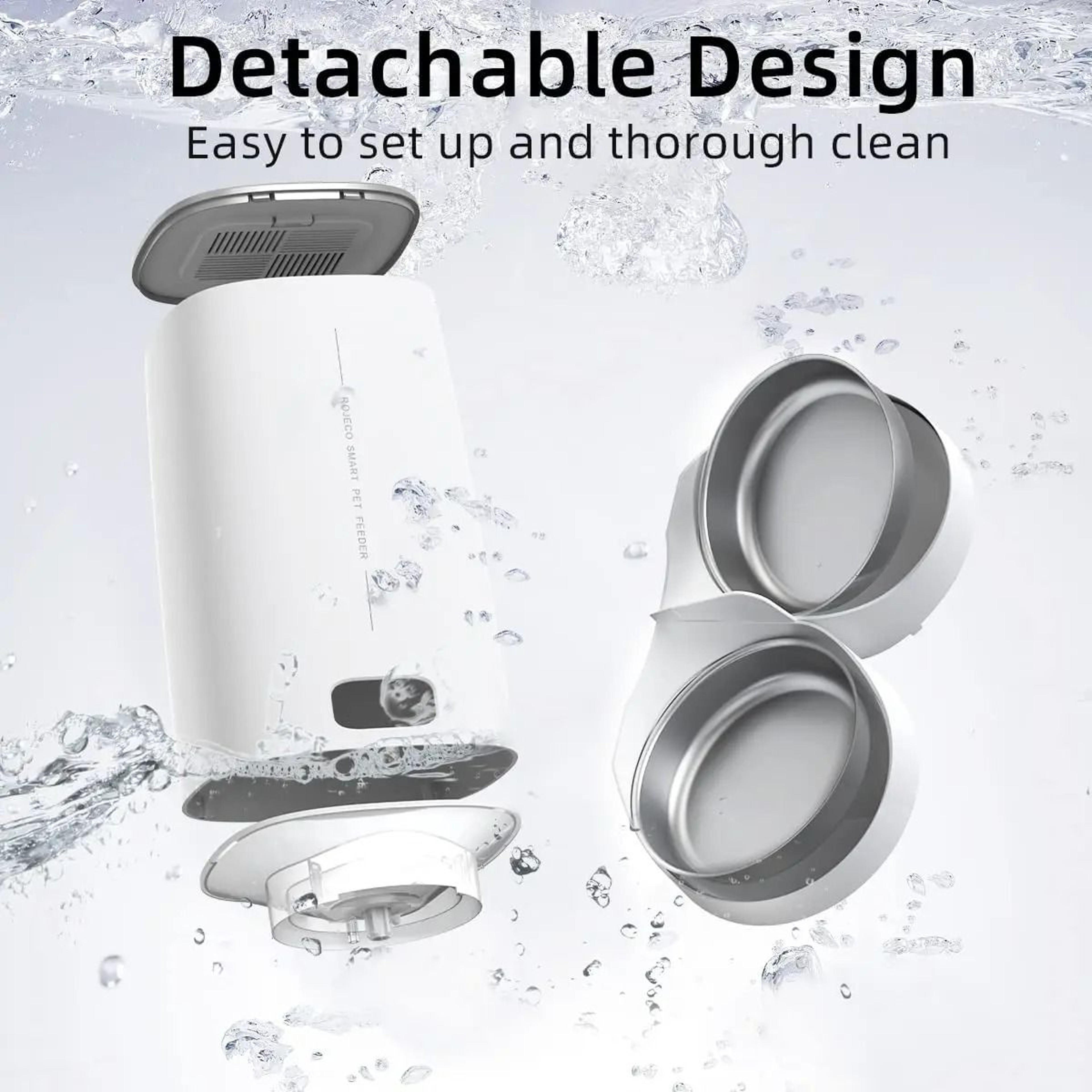 4L Smart Automatic Pet Feeder With WiFi App  Manual Control 4