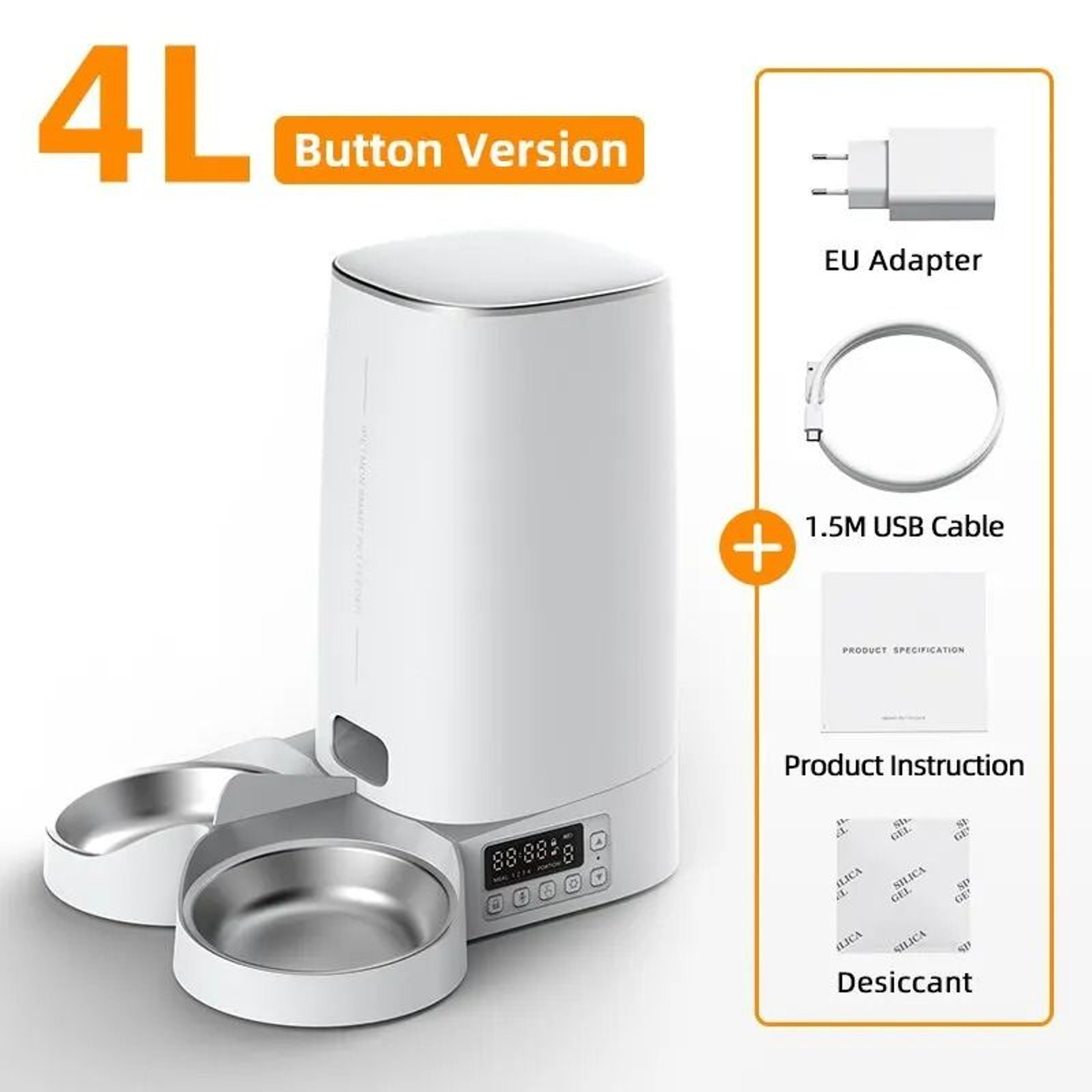 4L Smart Automatic Pet Feeder With WiFi App  Manual Control 8
