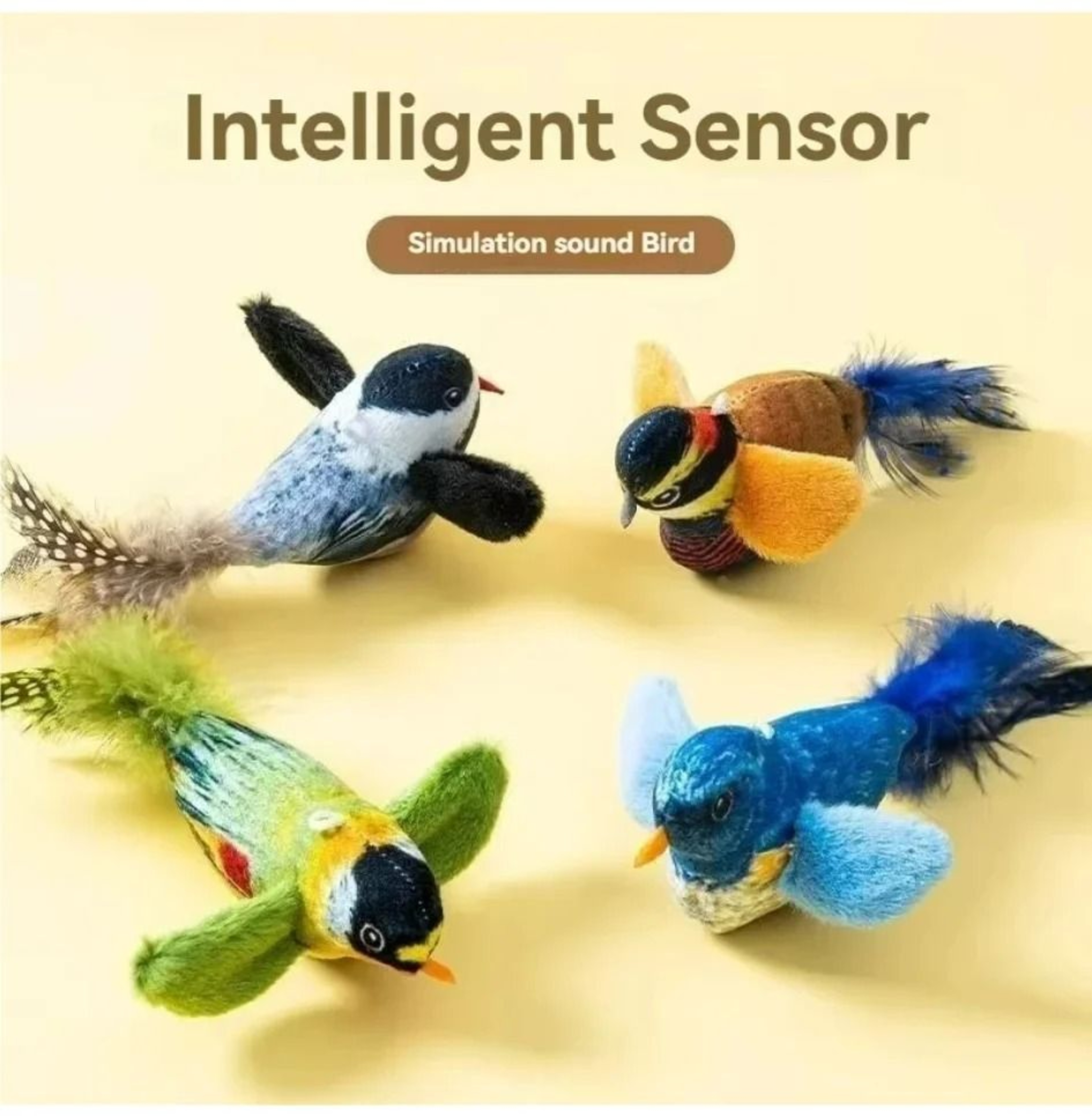 Realistic Chirping Bird Interactive Cat Toy With HighPotency Catnip 2