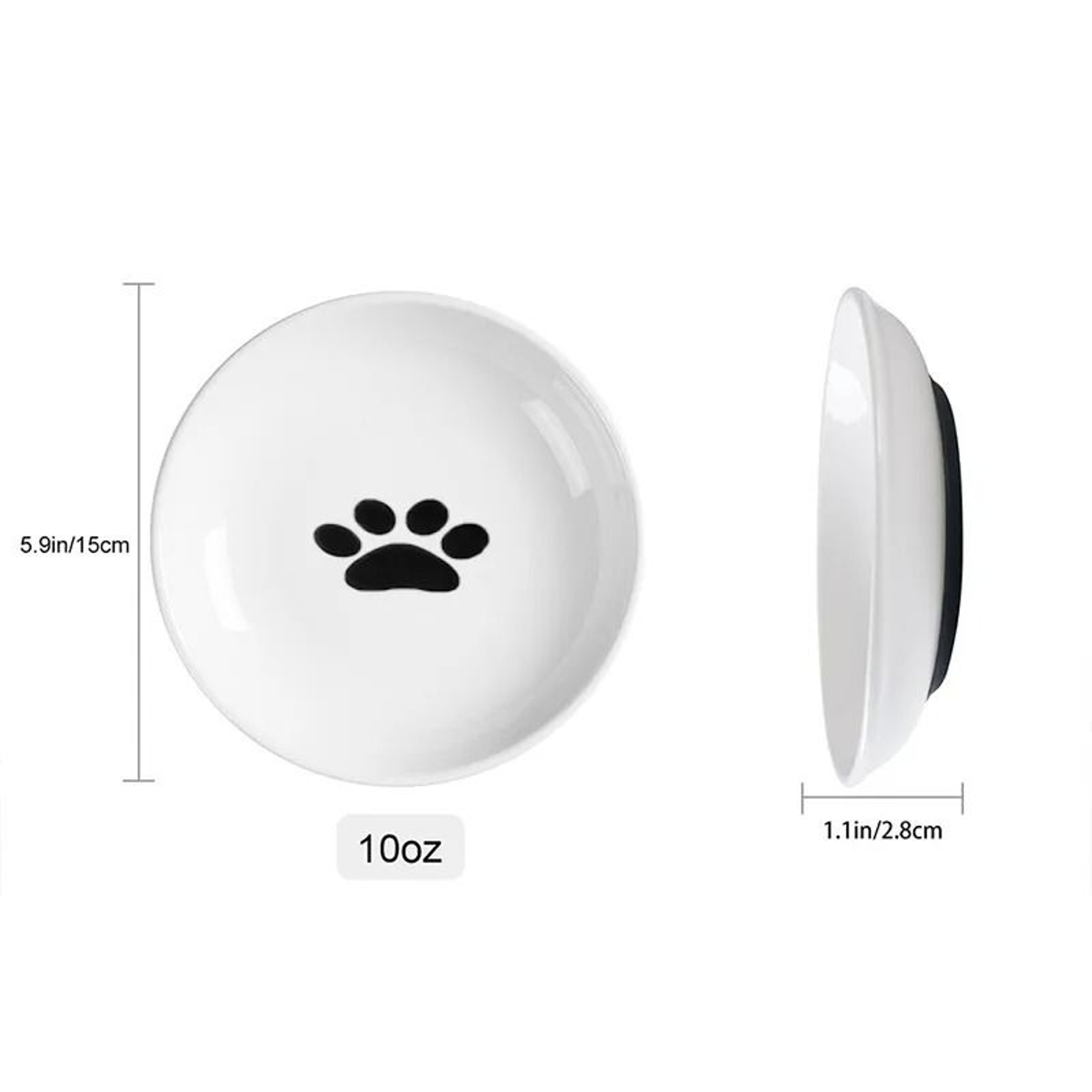 WhiskerFriendly Ceramic Snack  Canned Food Tray 8