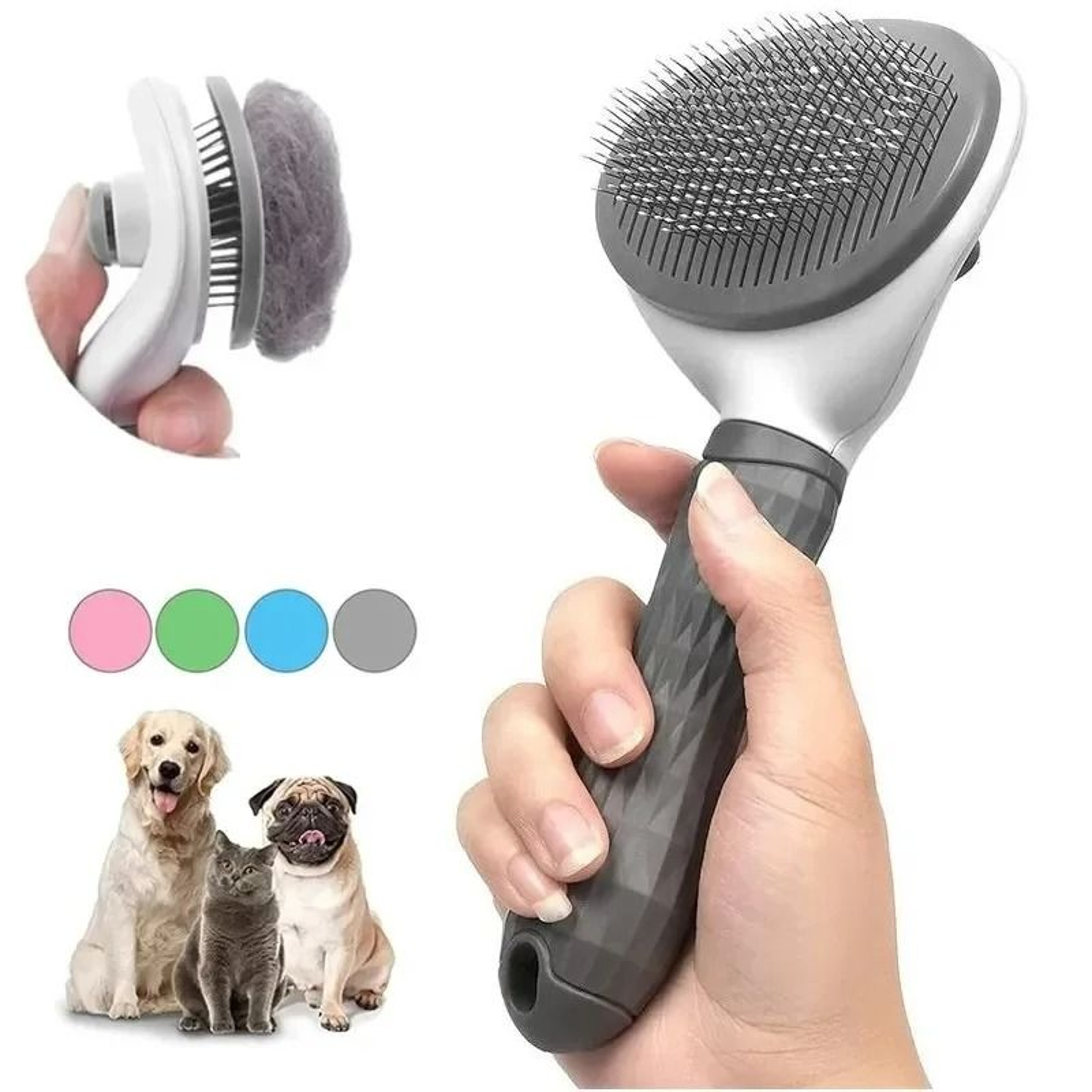 ProGroom SelfCleaning Slicker Brush  Deshedding Tool 0