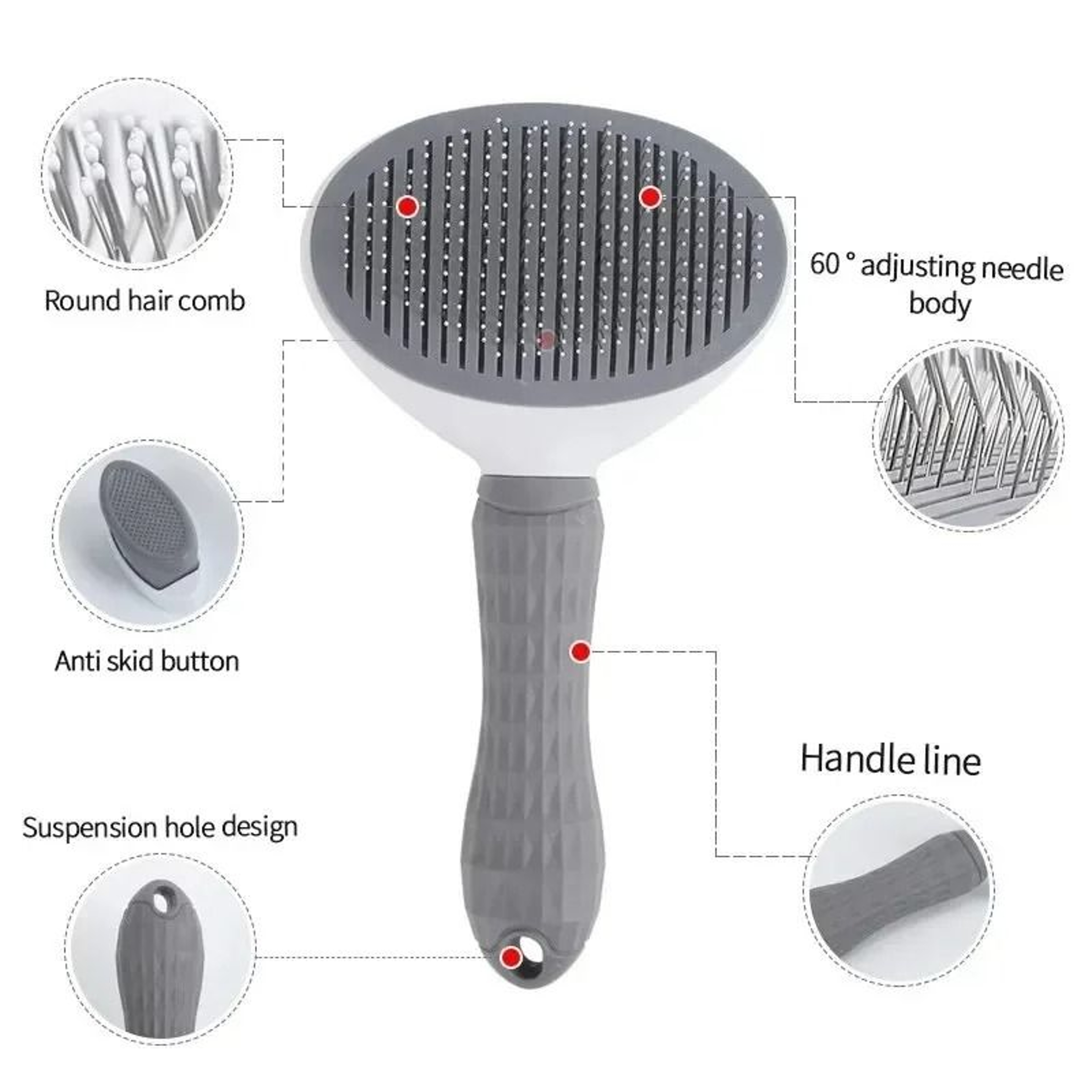 ProGroom SelfCleaning Slicker Brush  Deshedding Tool 4