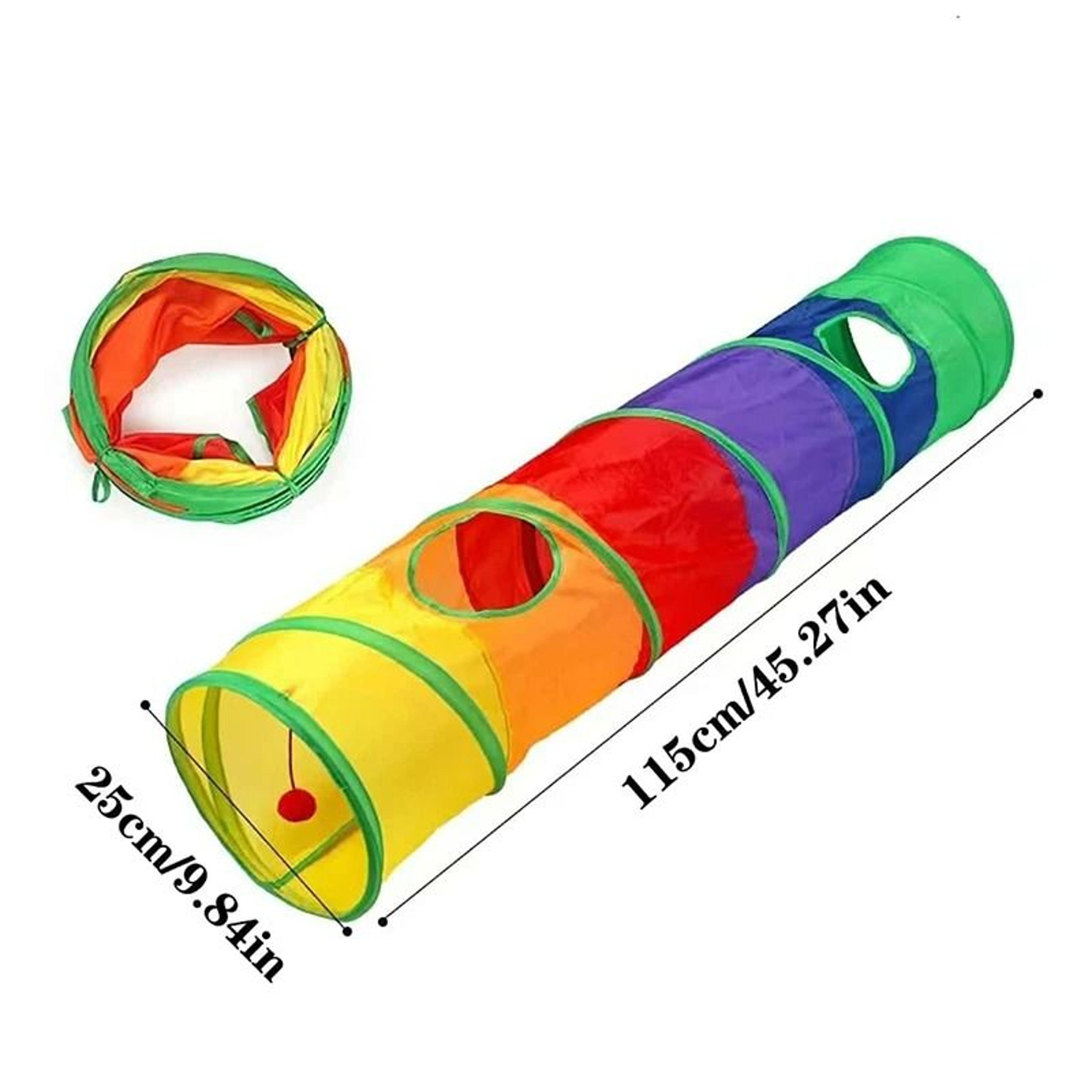 Foldable Crinkle Adventure Cat Play Tunnel 8