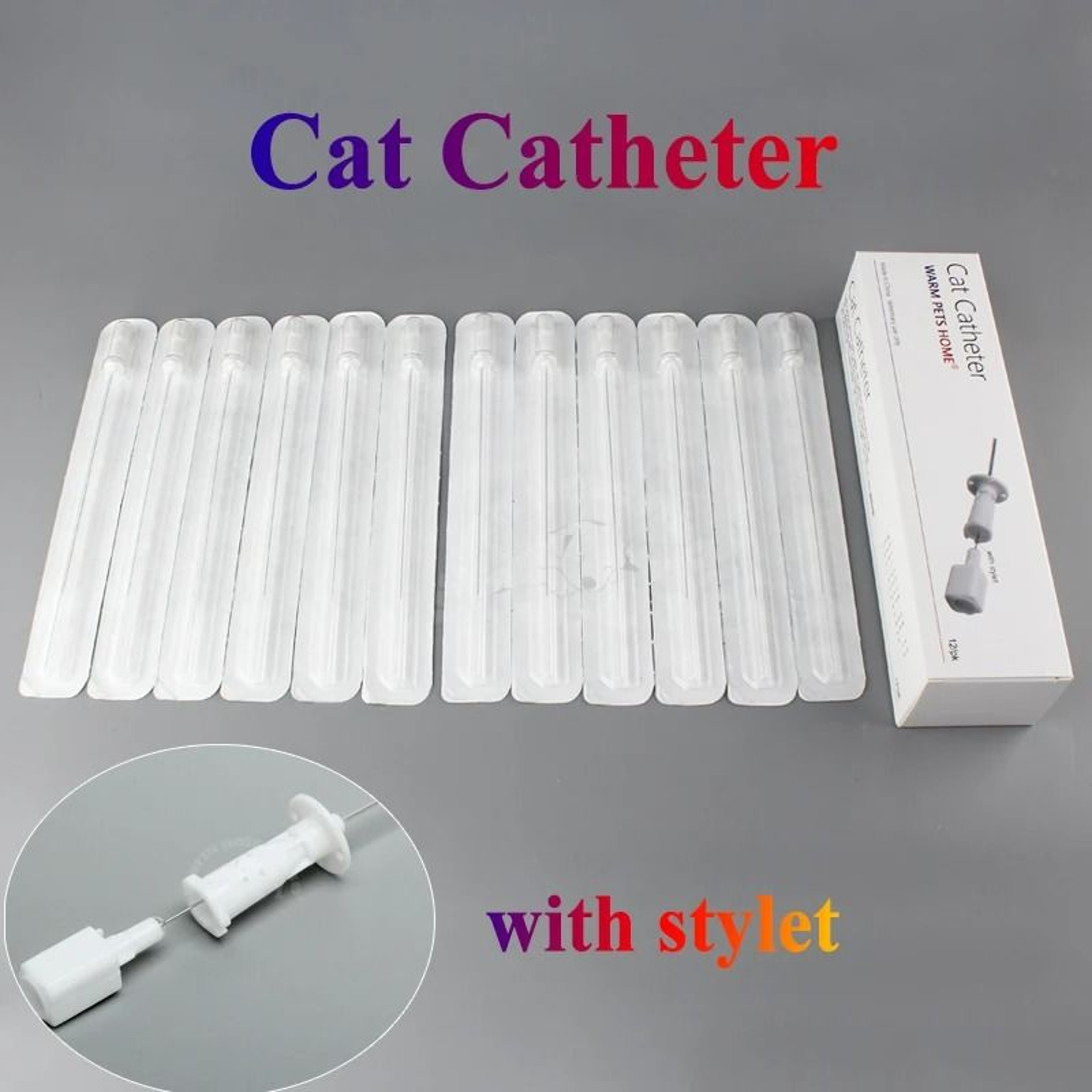 Veterinary Grade Sterile Cat Catheters With Stylet 1