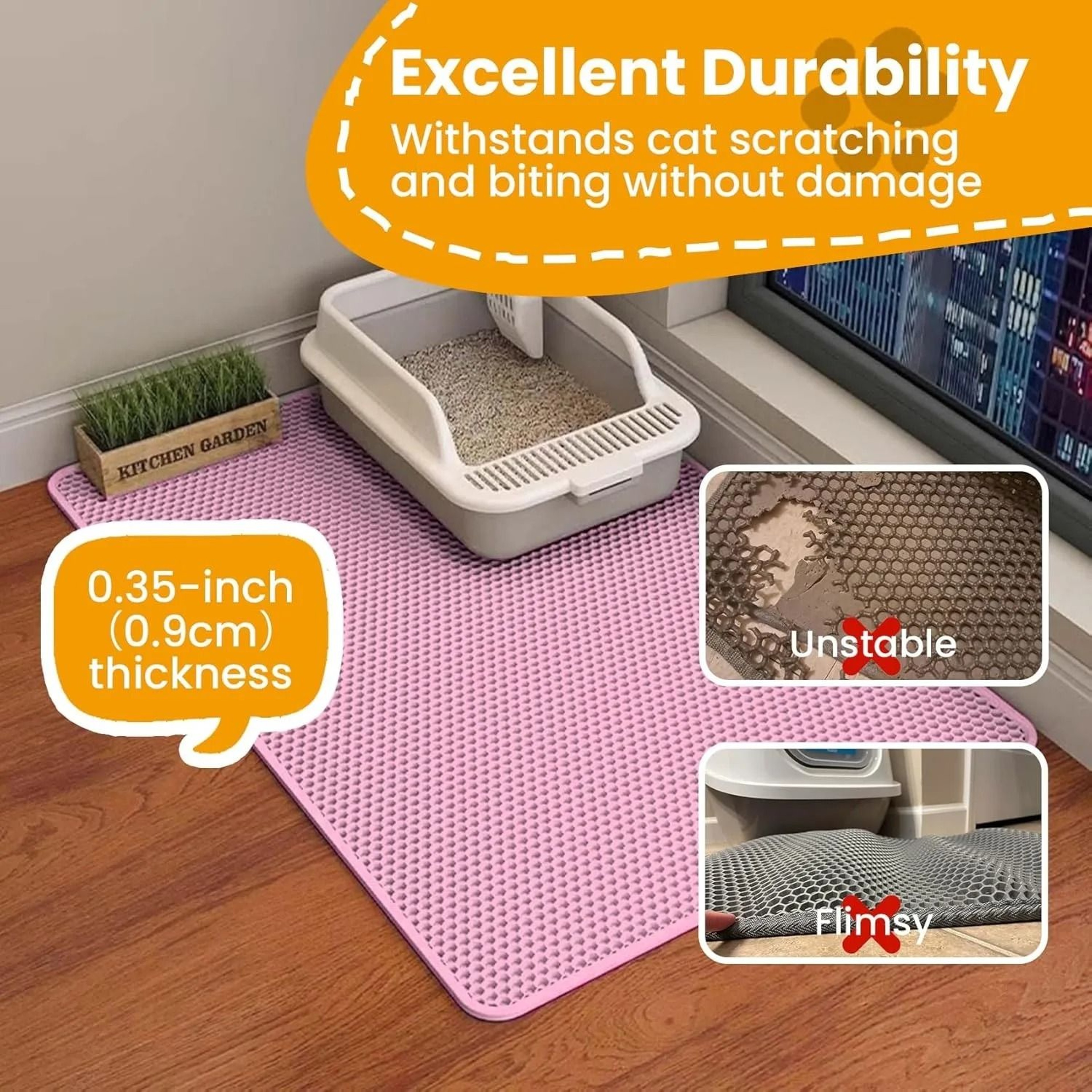 Waterproof DoubleLayer Cat Litter Trapping Mat 5