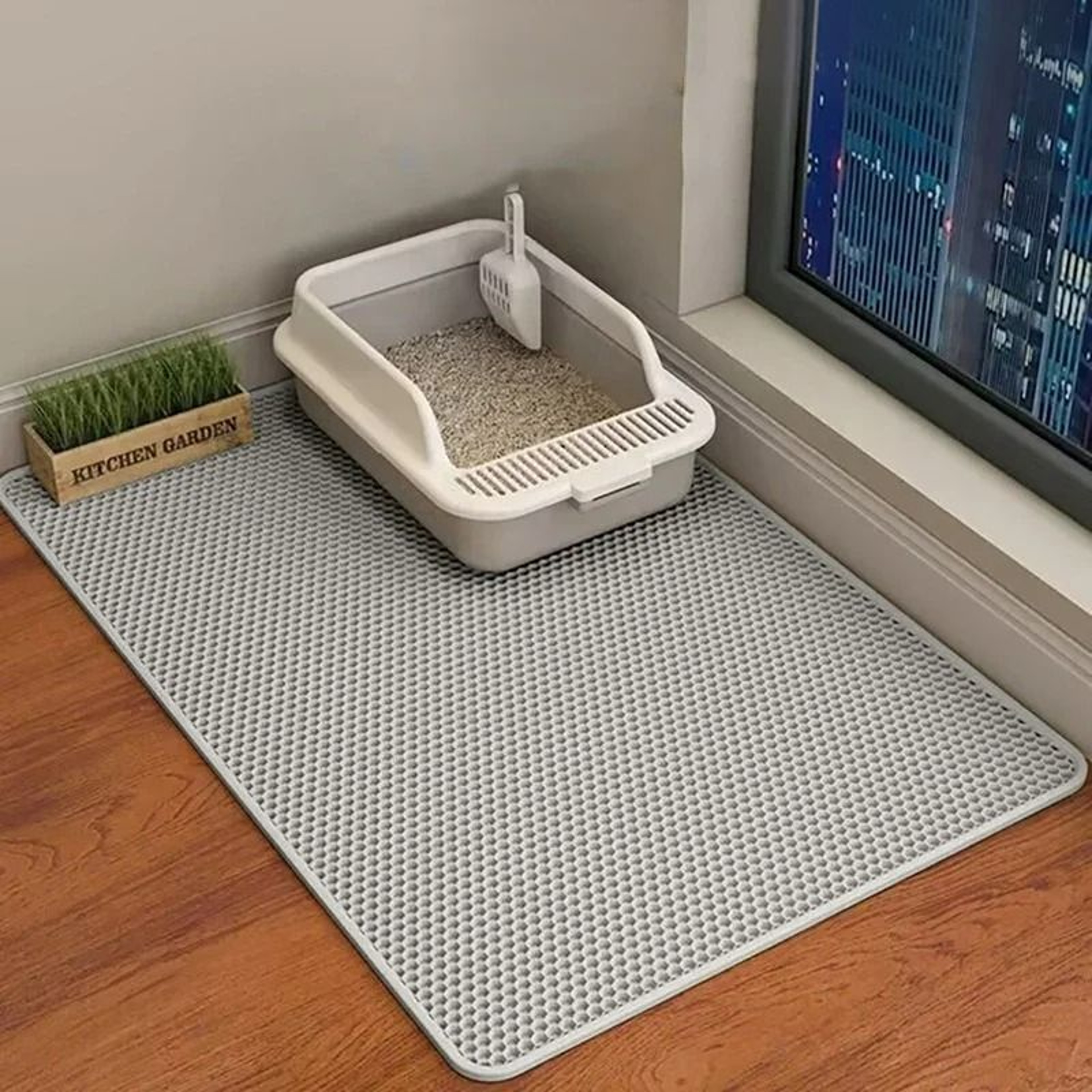 UltraTrapping Waterproof DoubleLayer Cat Litter Mat 0