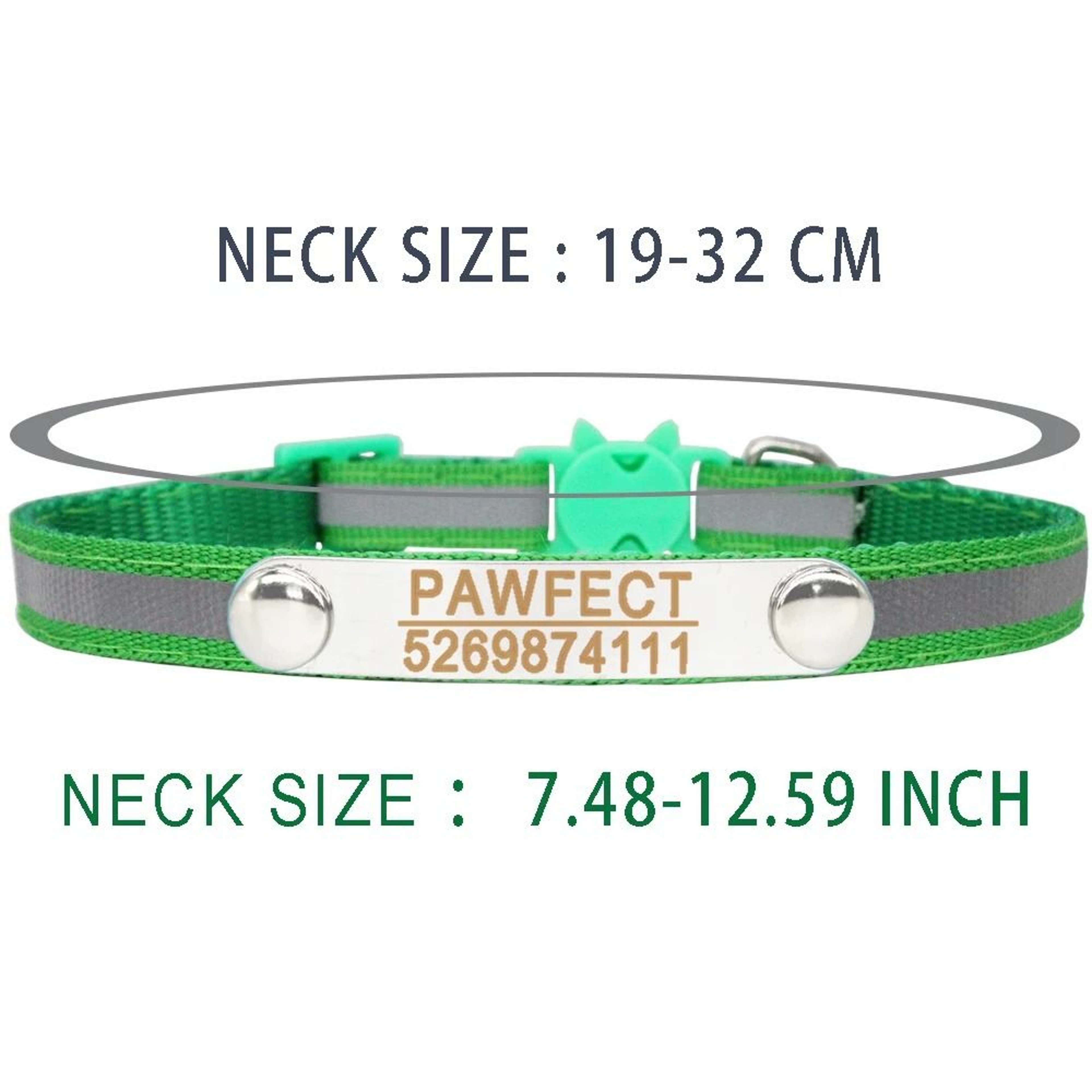 Reflective Personalized Breakaway Cat Collar 4