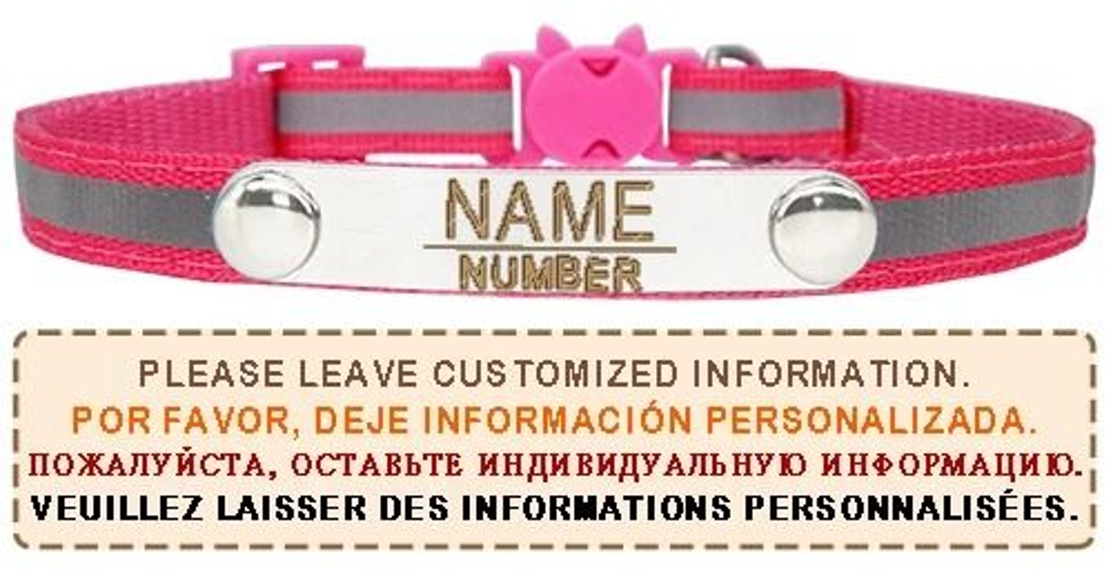 Reflective Personalized Breakaway Cat Collar 19
