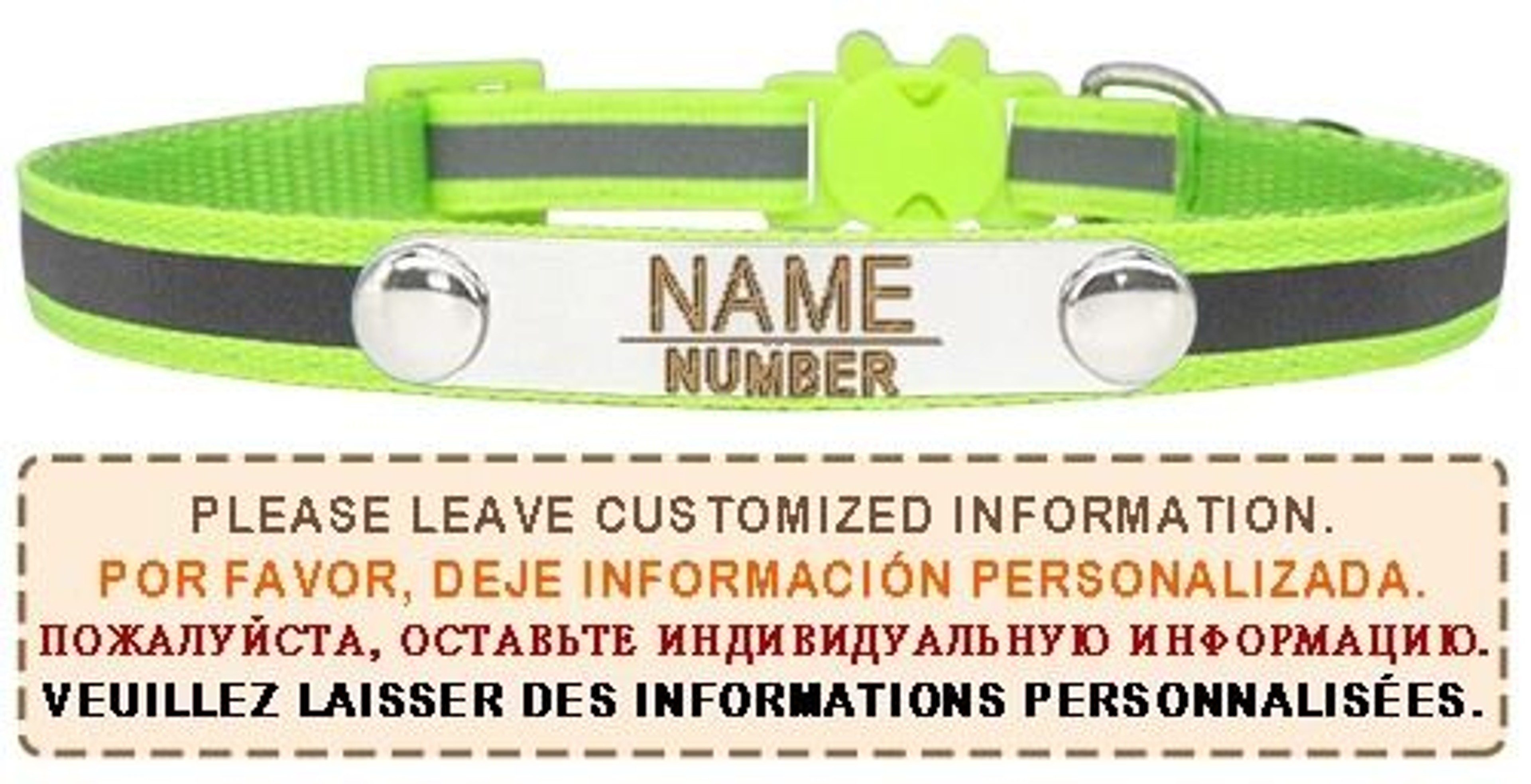 Reflective Personalized Breakaway Cat Collar 22