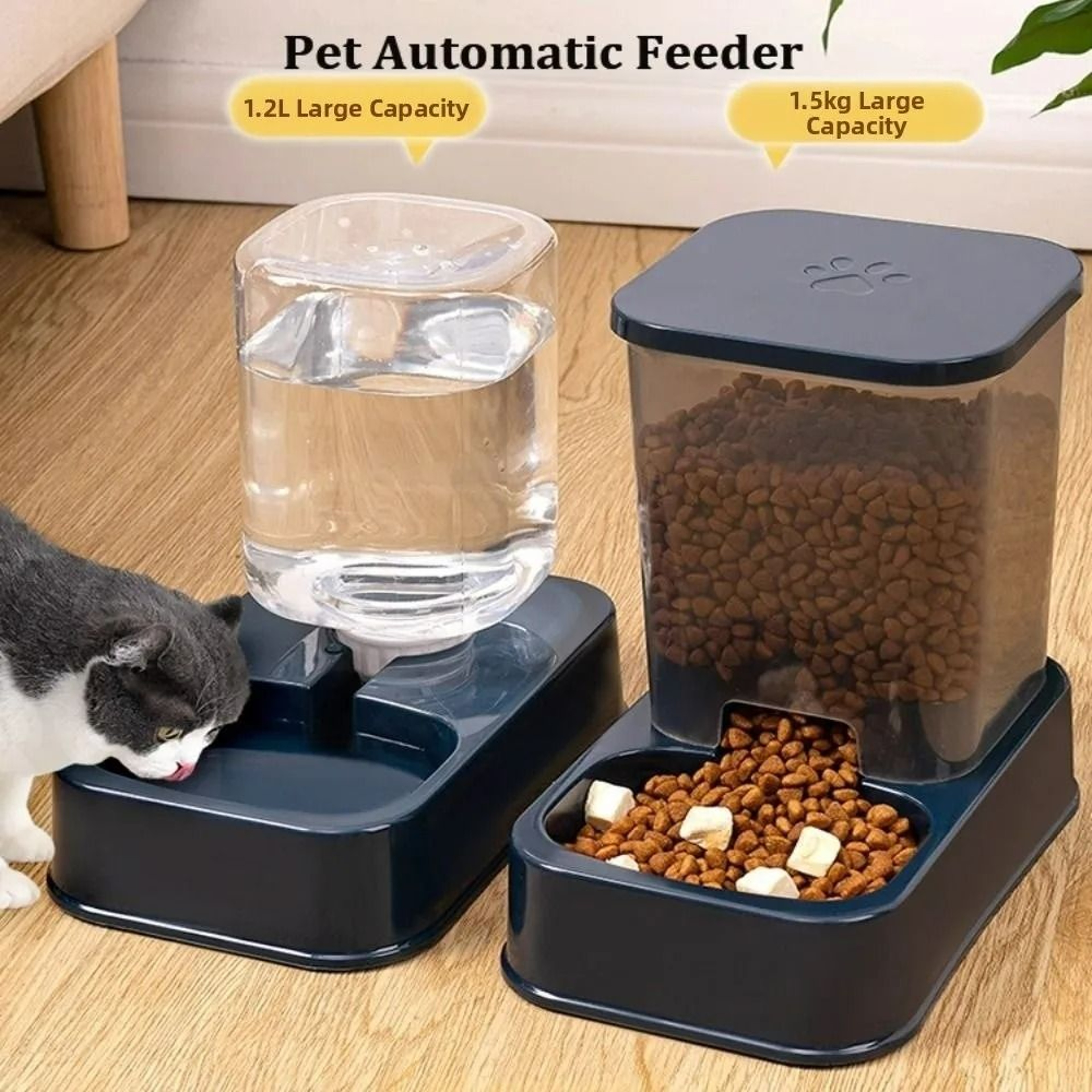 Automatic Gravity Pet Feeder  Waterer Set 3