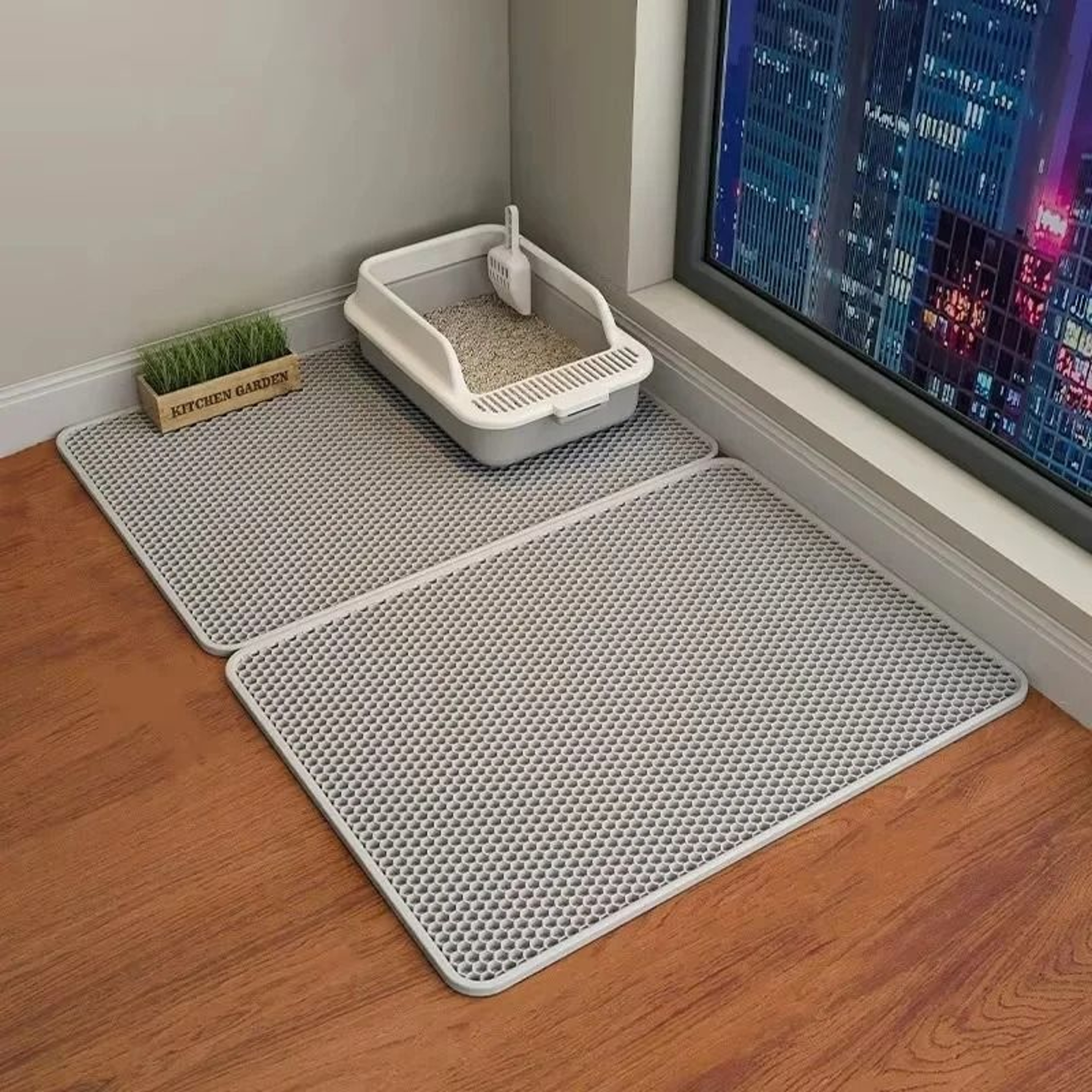 DoubleLayer Waterproof Cat Litter Mat 0