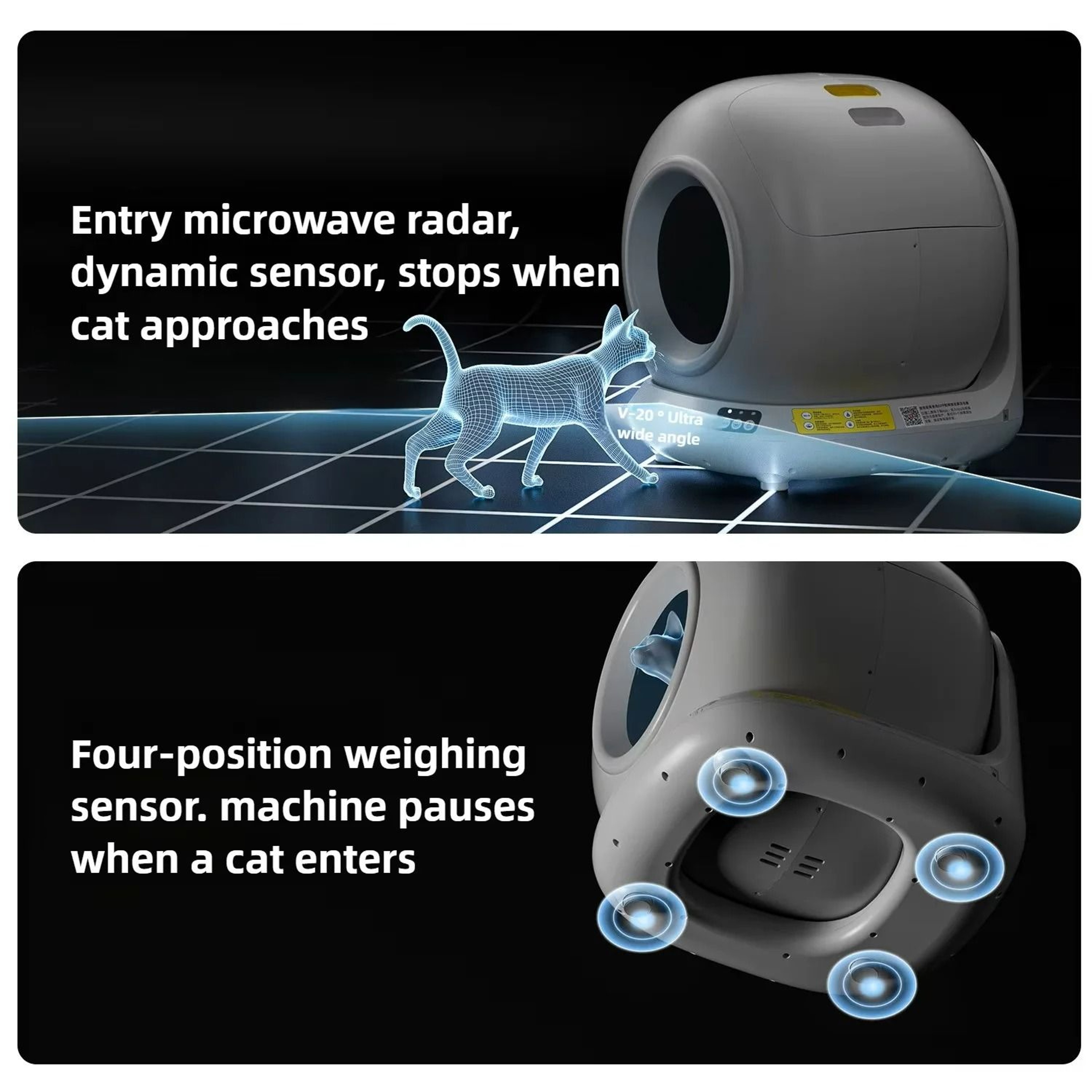 78L ExtraLarge Fully Enclosed Smart SelfCleaning Litter Box 5