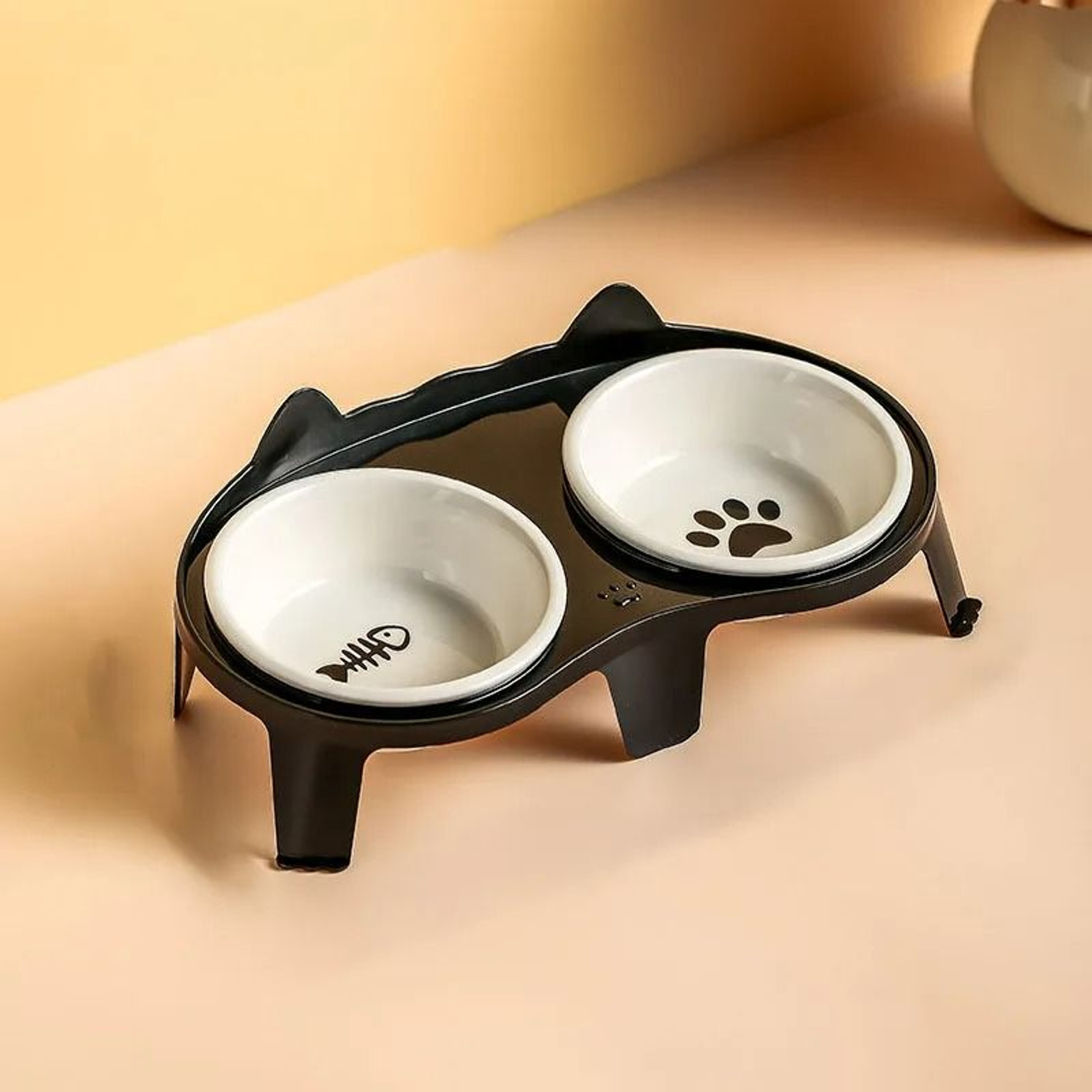 Elevated Ceramic Dual Pet Feeding Station 7