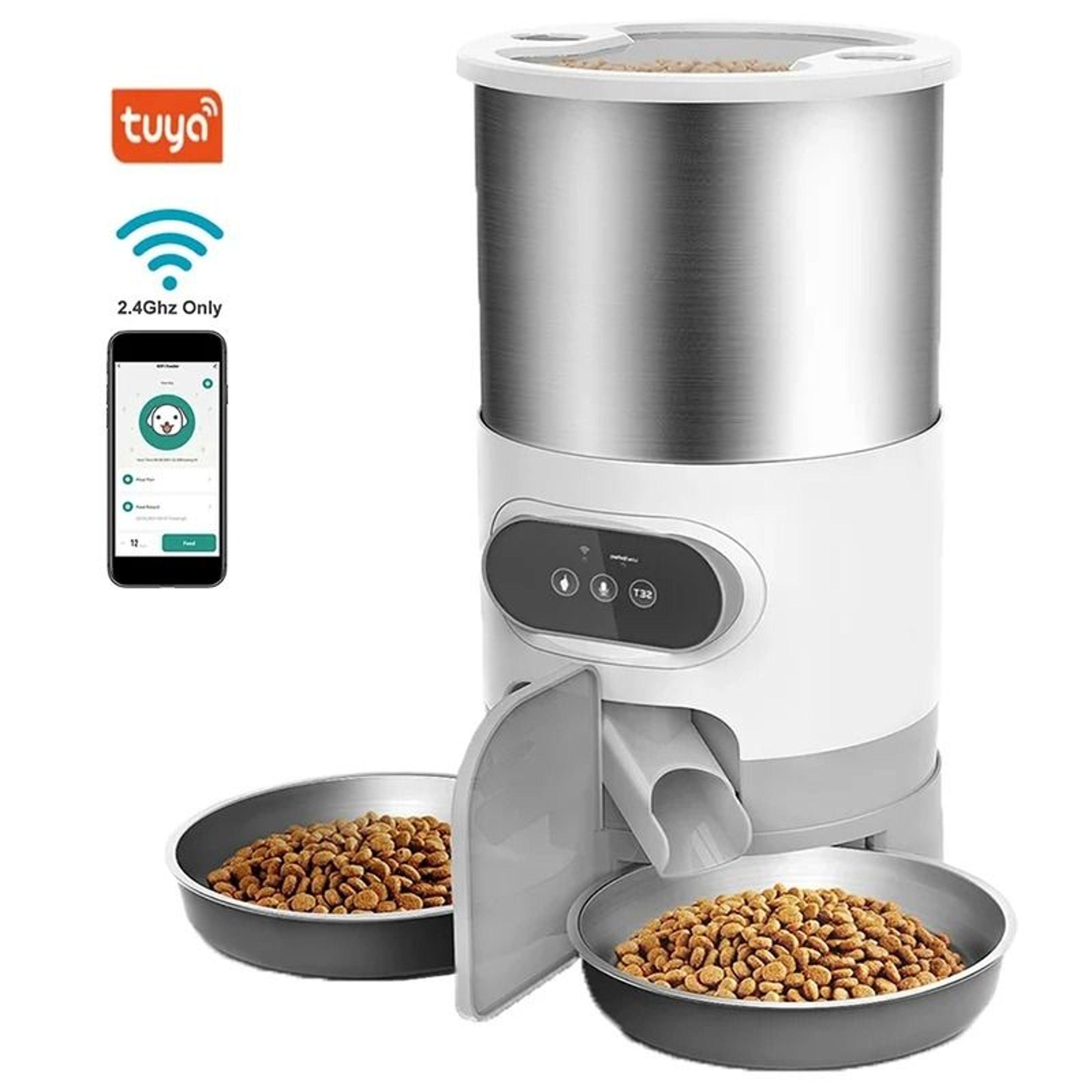 Smart AppControlled Automatic Double Meal Pet Feeder 9