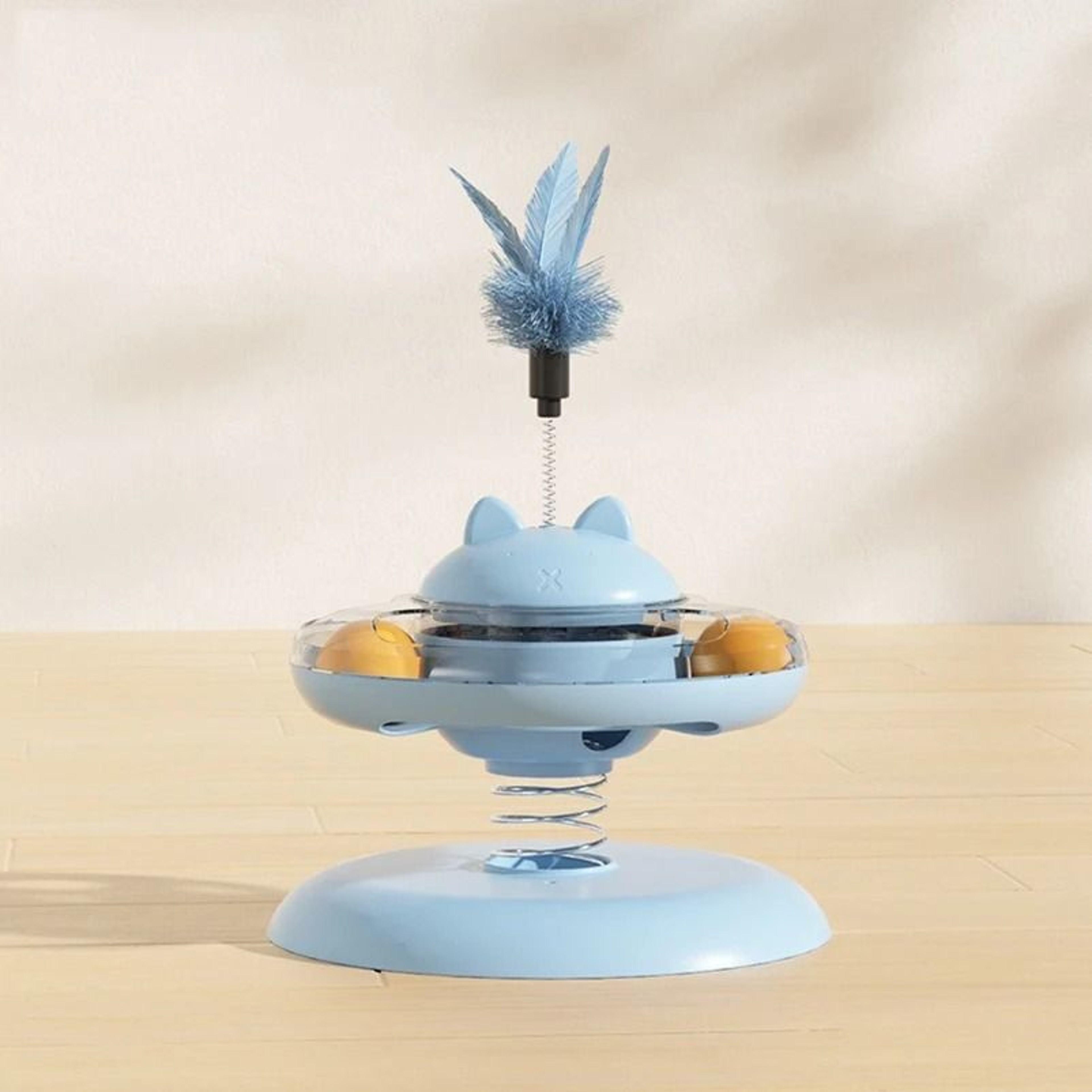 Interactive Turntable Cat Track Ball And Treat Dispenser 8