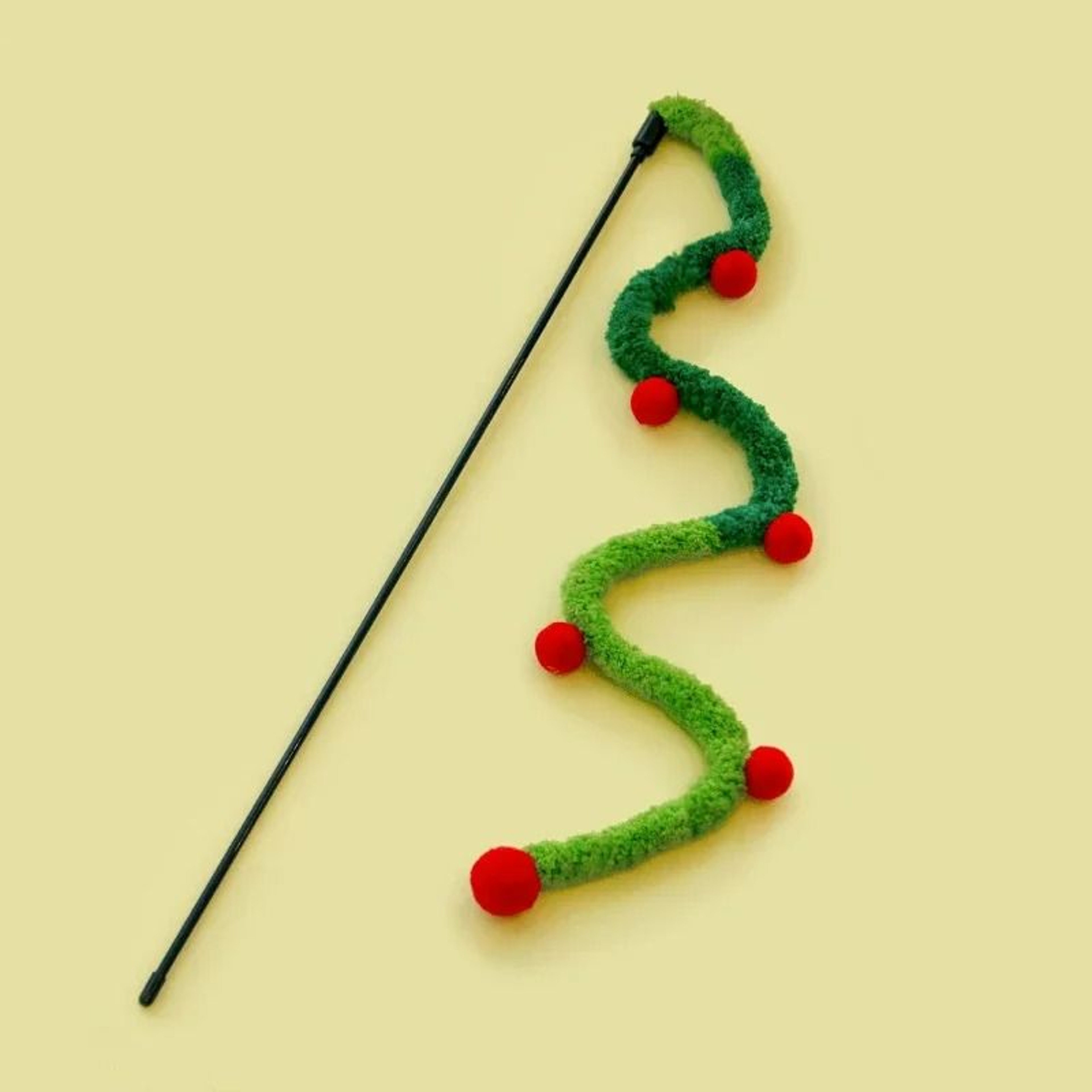 Interactive Caterpillar  Hairball Cat Teaser Wand 6