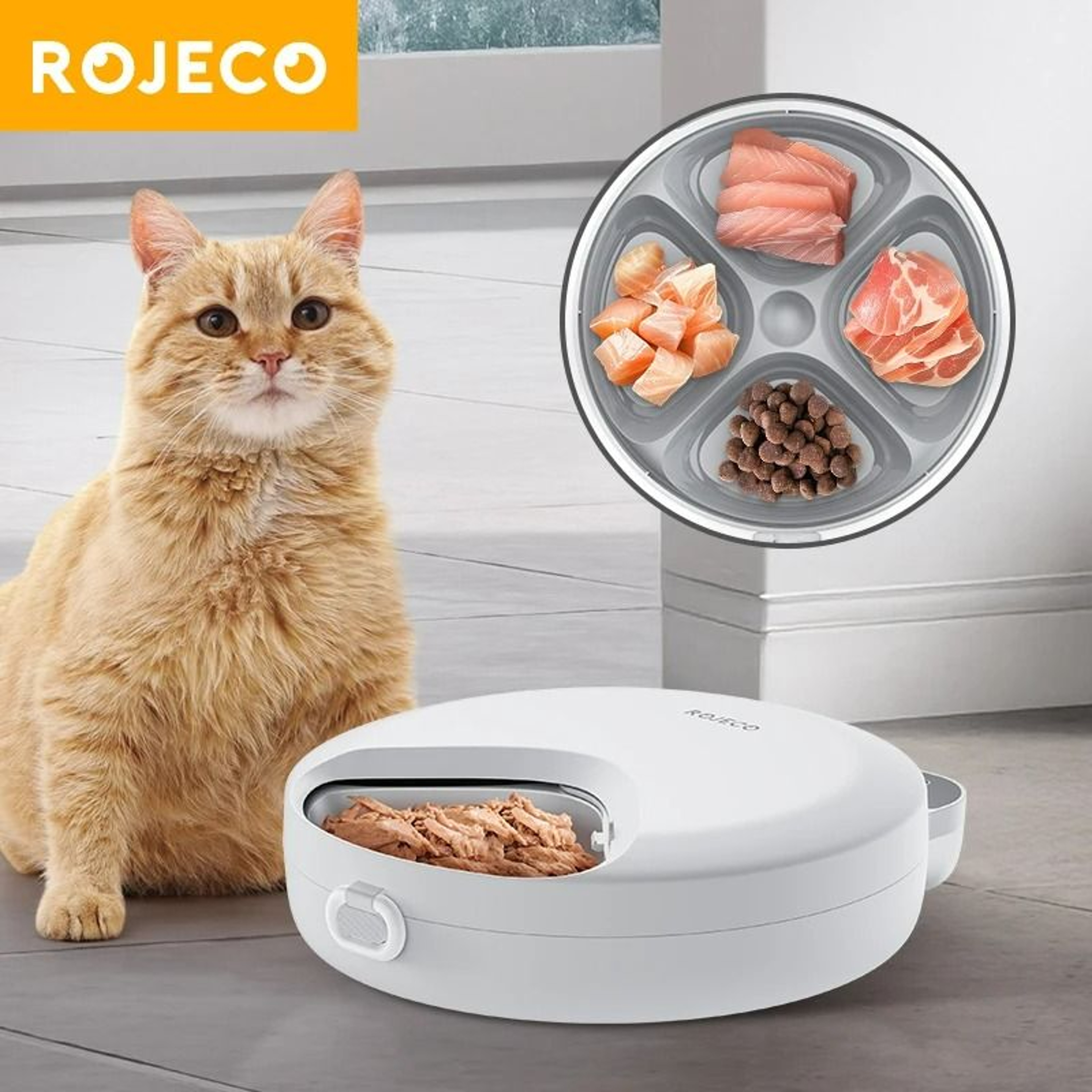 4Meal Wireless Automatic Wet  Dry Food Dispenser 1