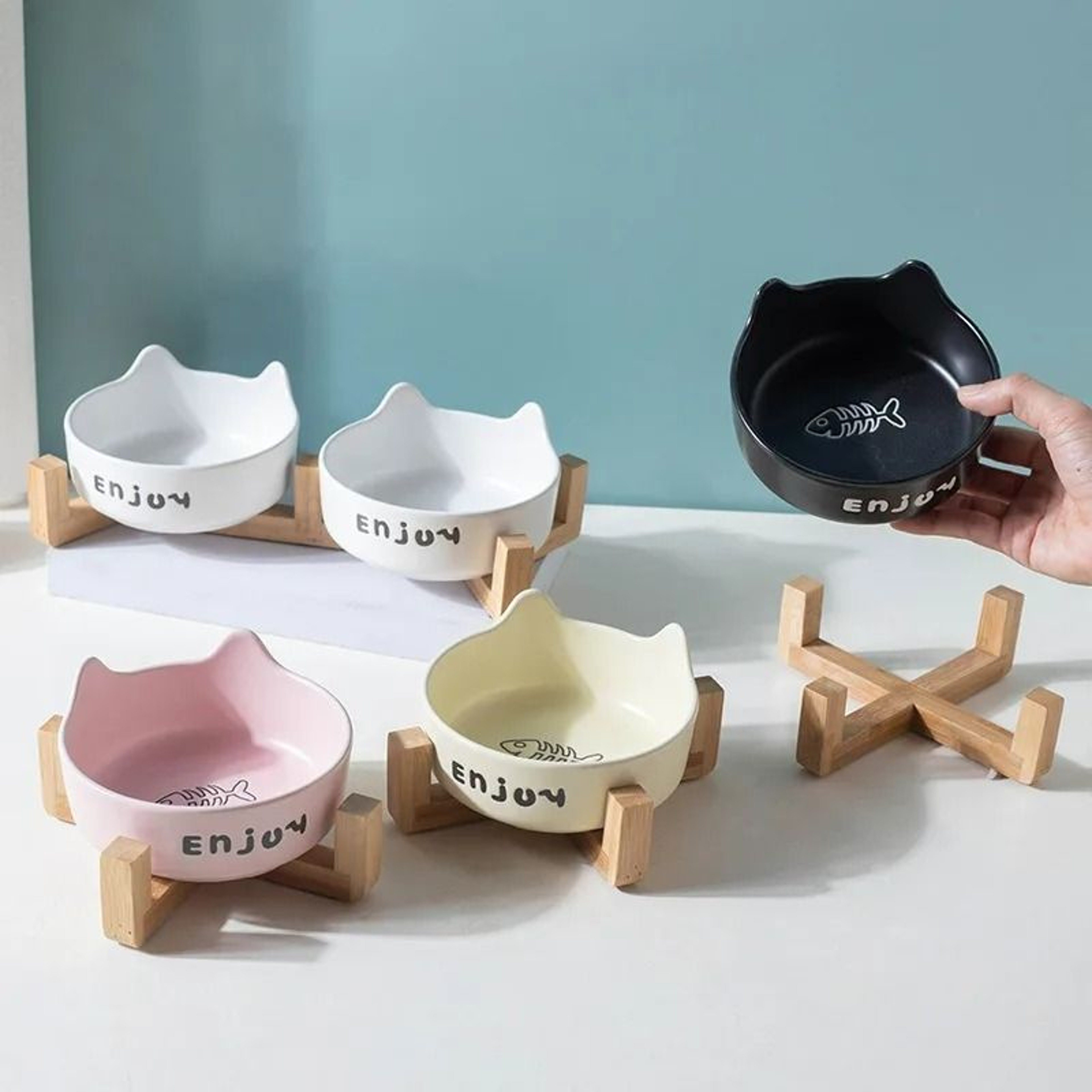 NonSlip Ceramic Double Feeding Station 0