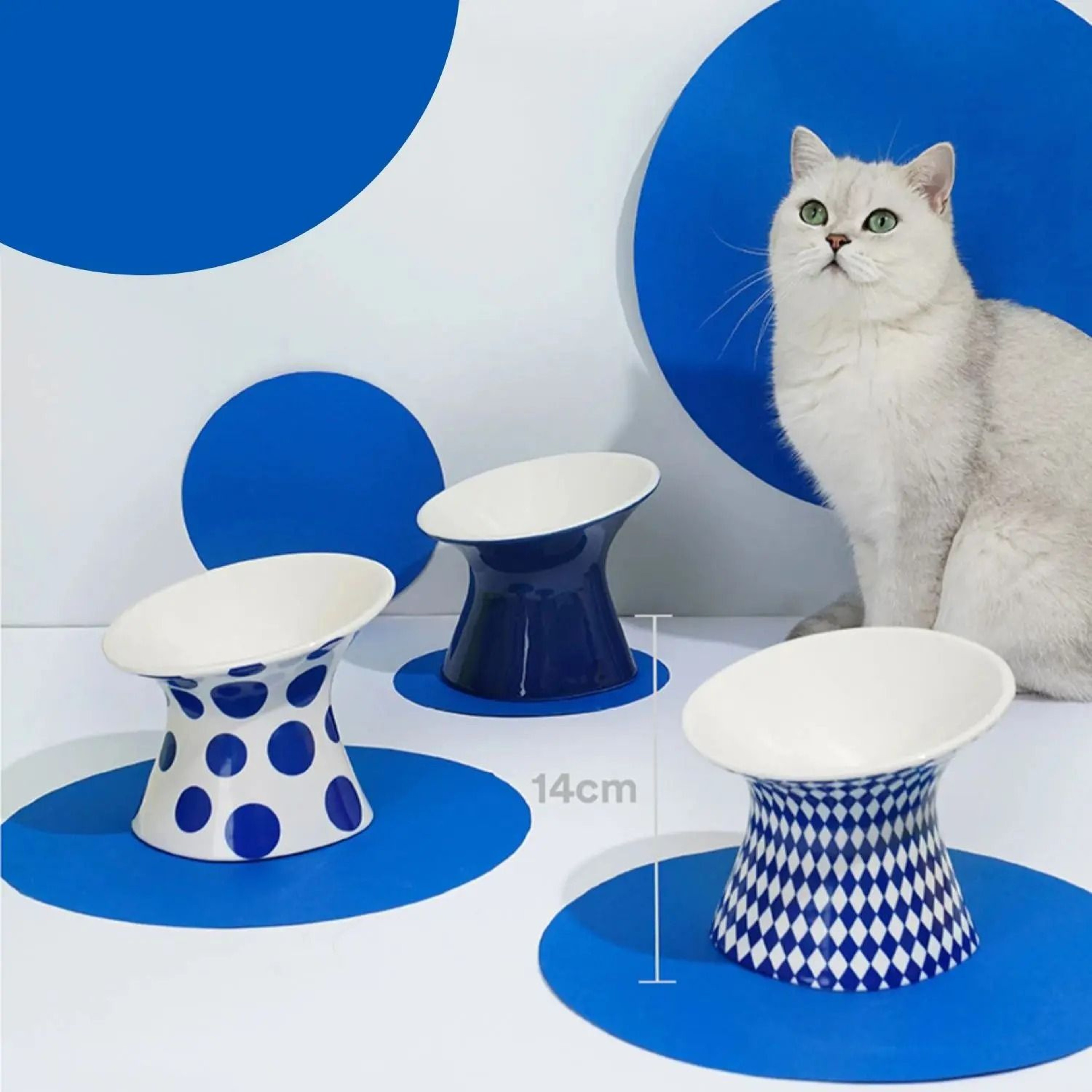 Elevated Ceramic AntiTip Pet Bowls 1