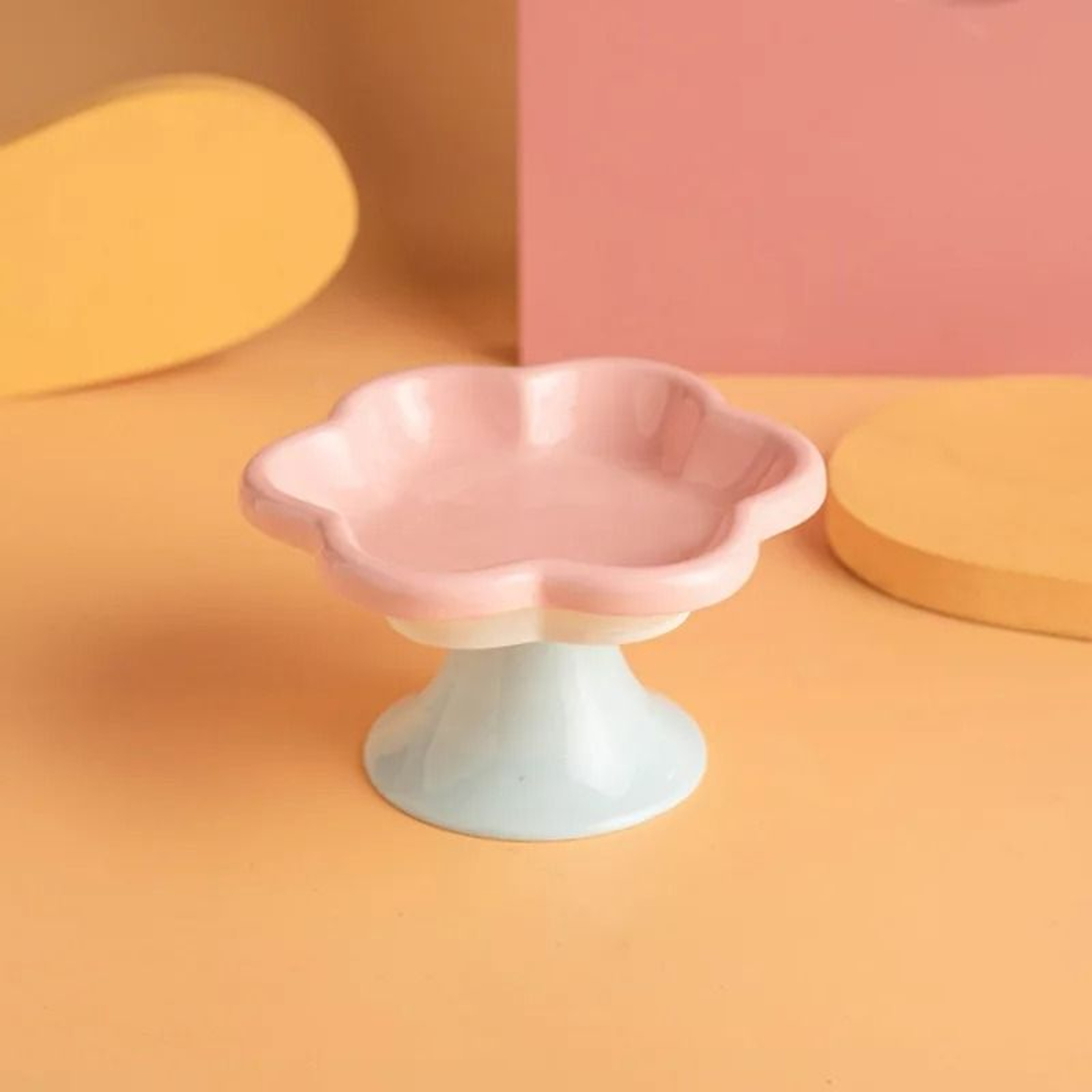 FlowerInspired Elevated Ceramic Pet Bowl 4