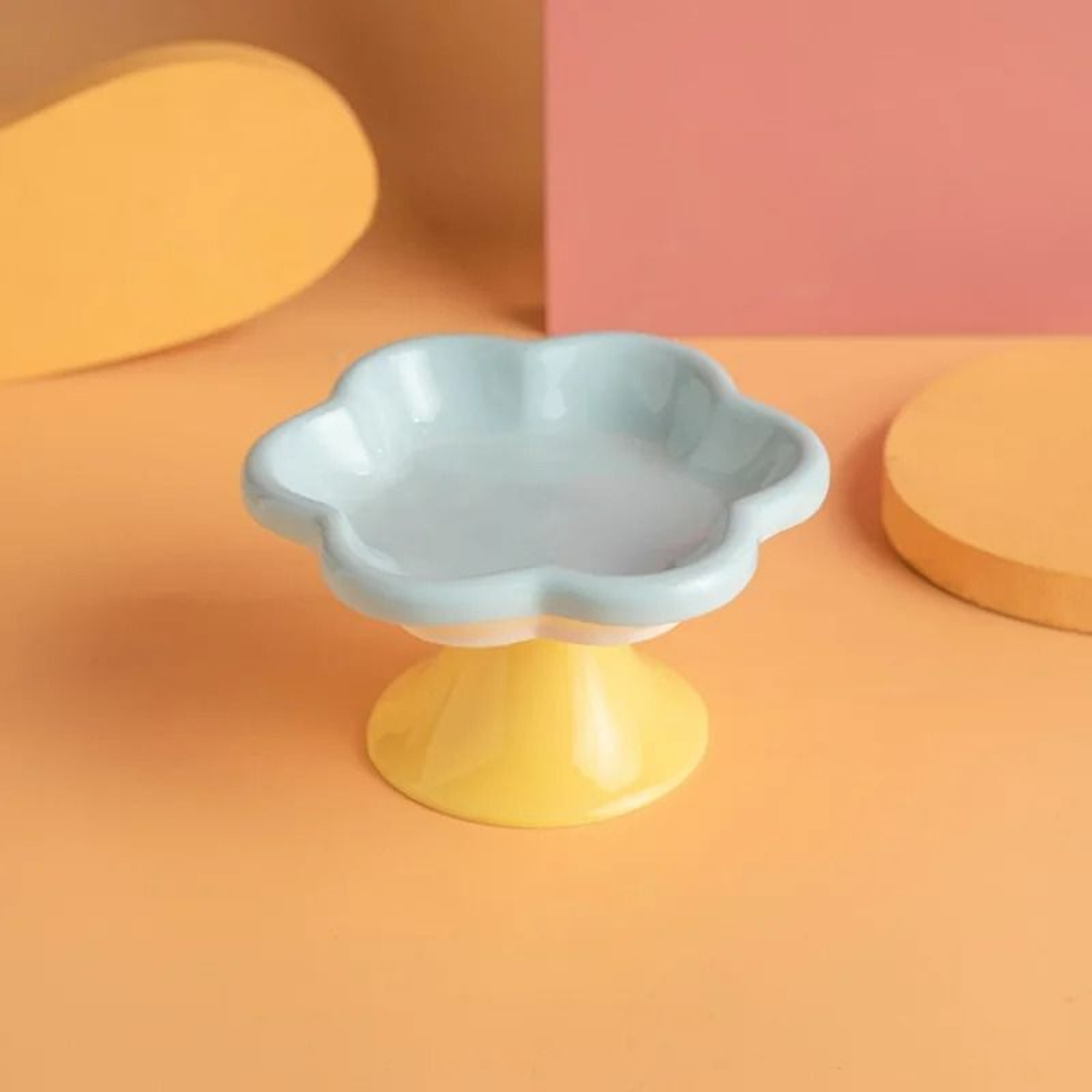 FlowerInspired Elevated Ceramic Pet Bowl 7