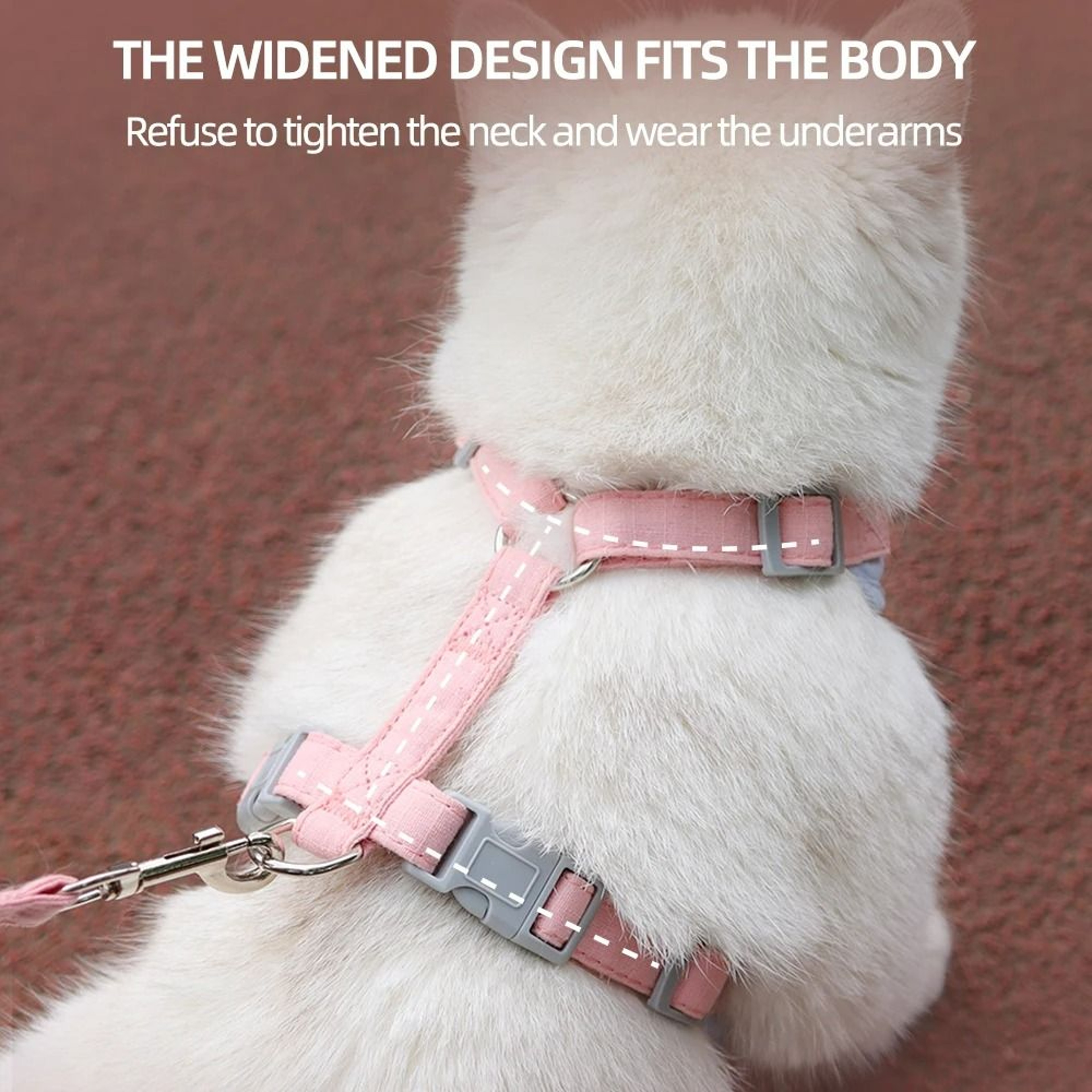 Breathable Fashion Mesh Cat  Puppy Harness Set 4