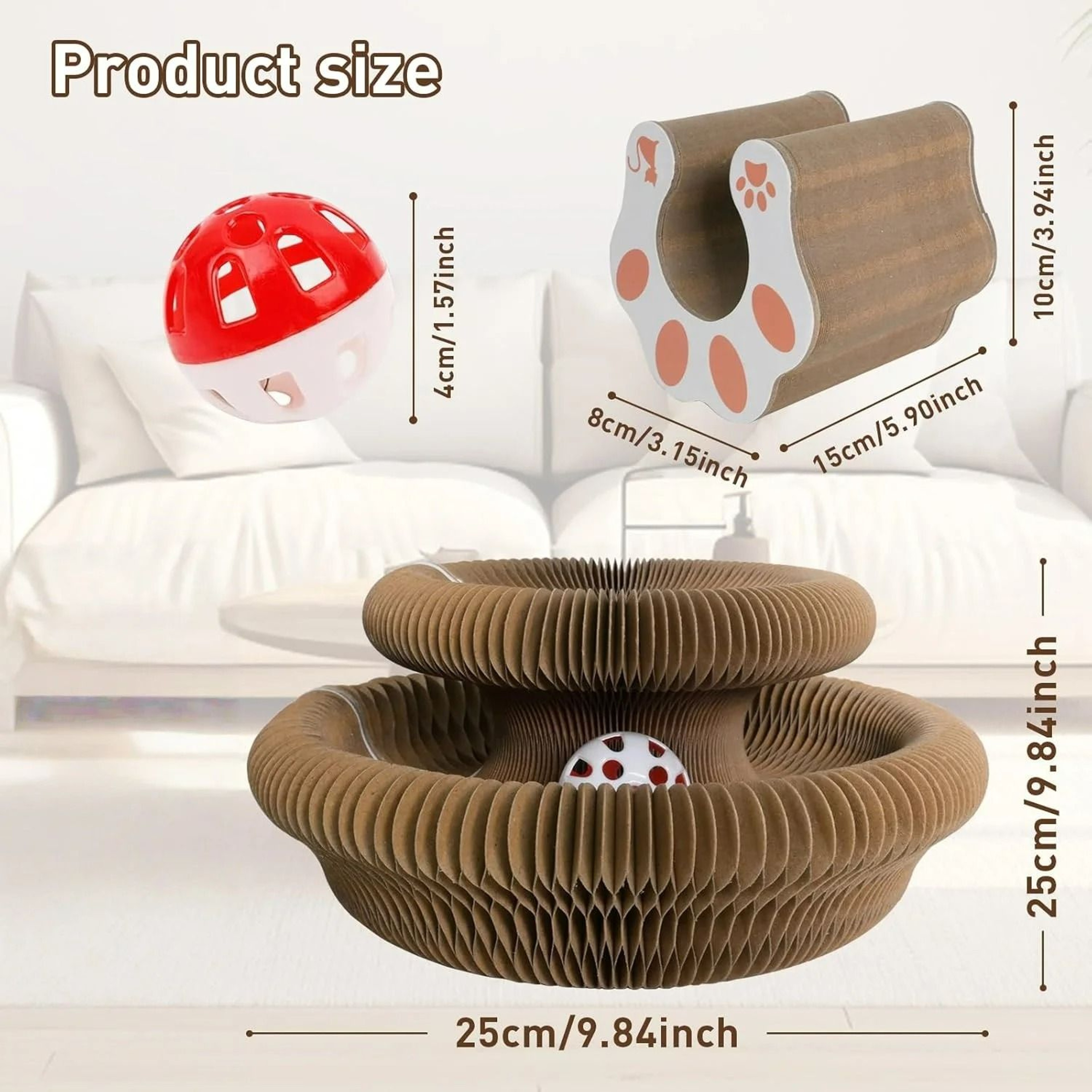 Magic Organ Shape-Shifting Accordion Cat Scratcher – view 8
