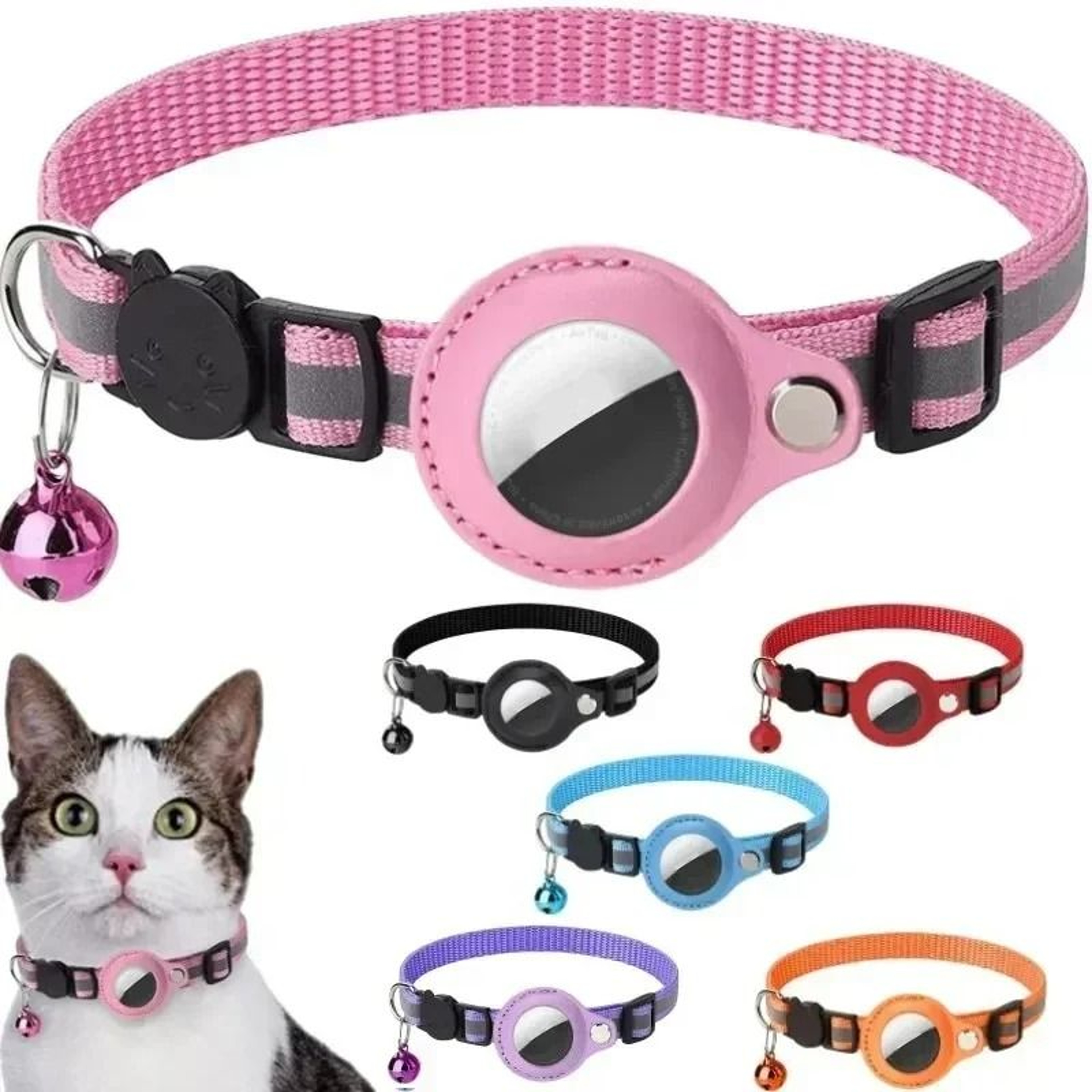 AntiLost Reflective GPS Tracker Collar With Integrated Safety Case 0