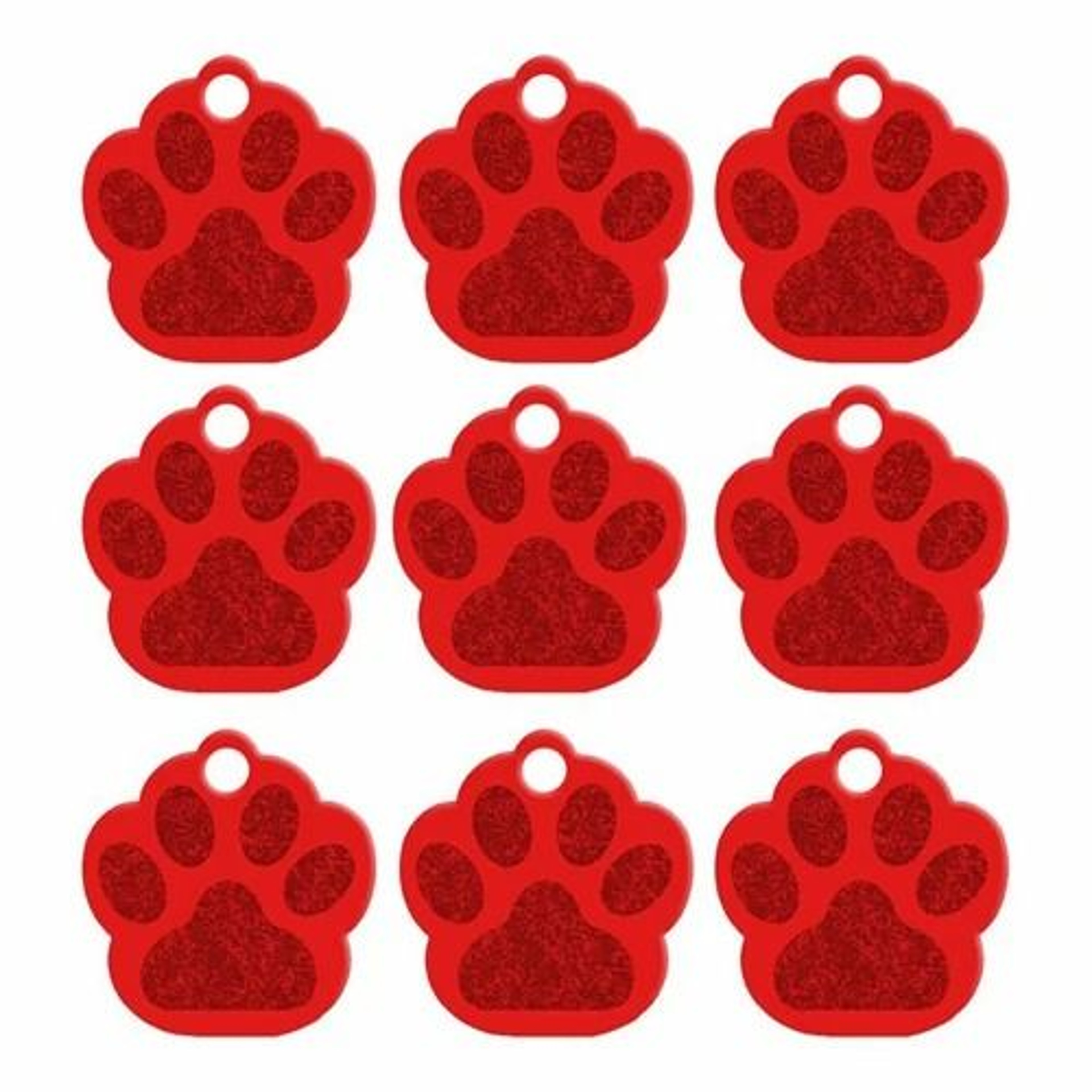 20Piece Bulk Personalized PawShape Pet ID Tags 10