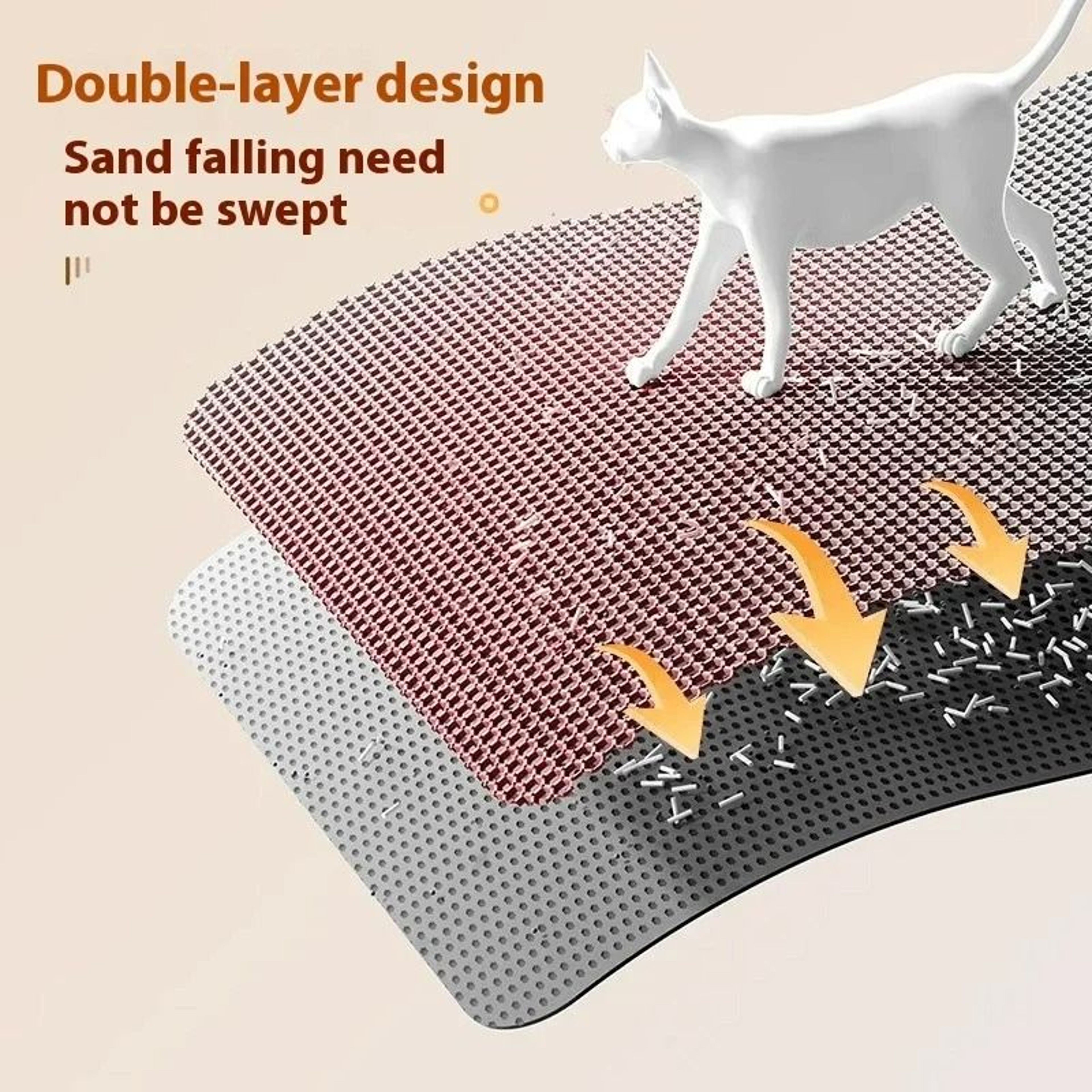 HeavyDuty DoubleLayer Waterproof Litter Trapper Mat 2