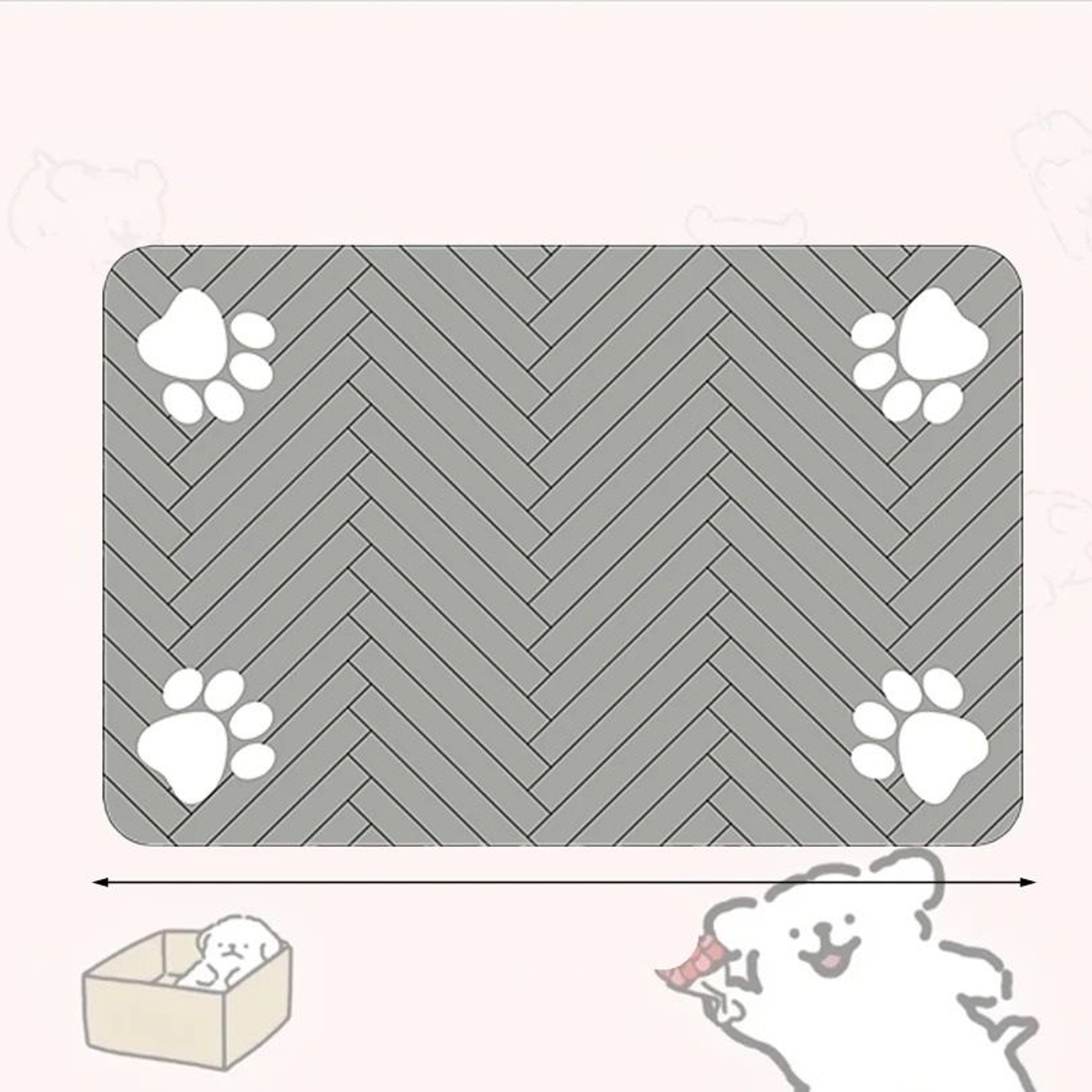 QuickDry Absorbent Pet Feeding  Bowl Placemat 7