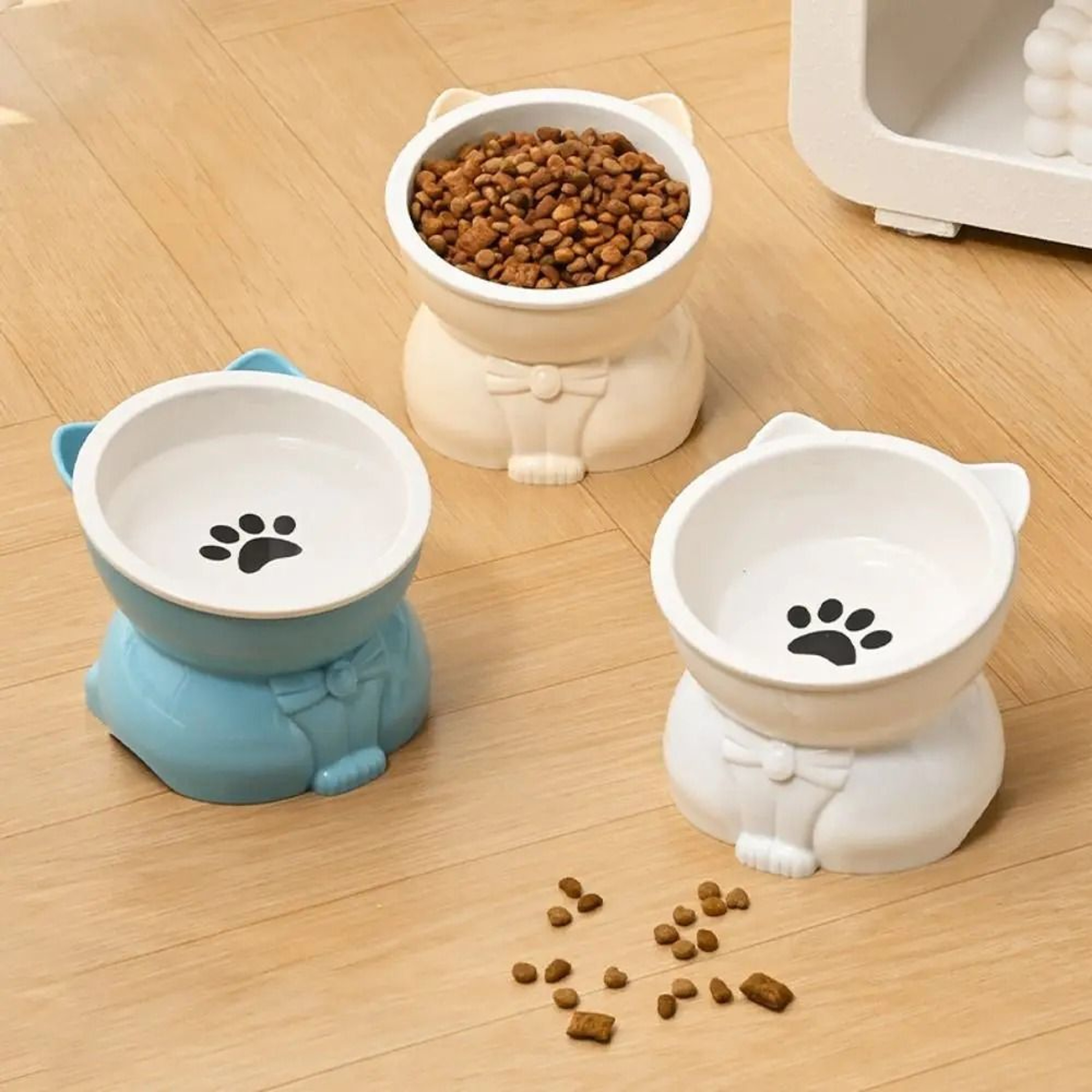 Creative Slanted Ceramic Pet Feeding Basin 0