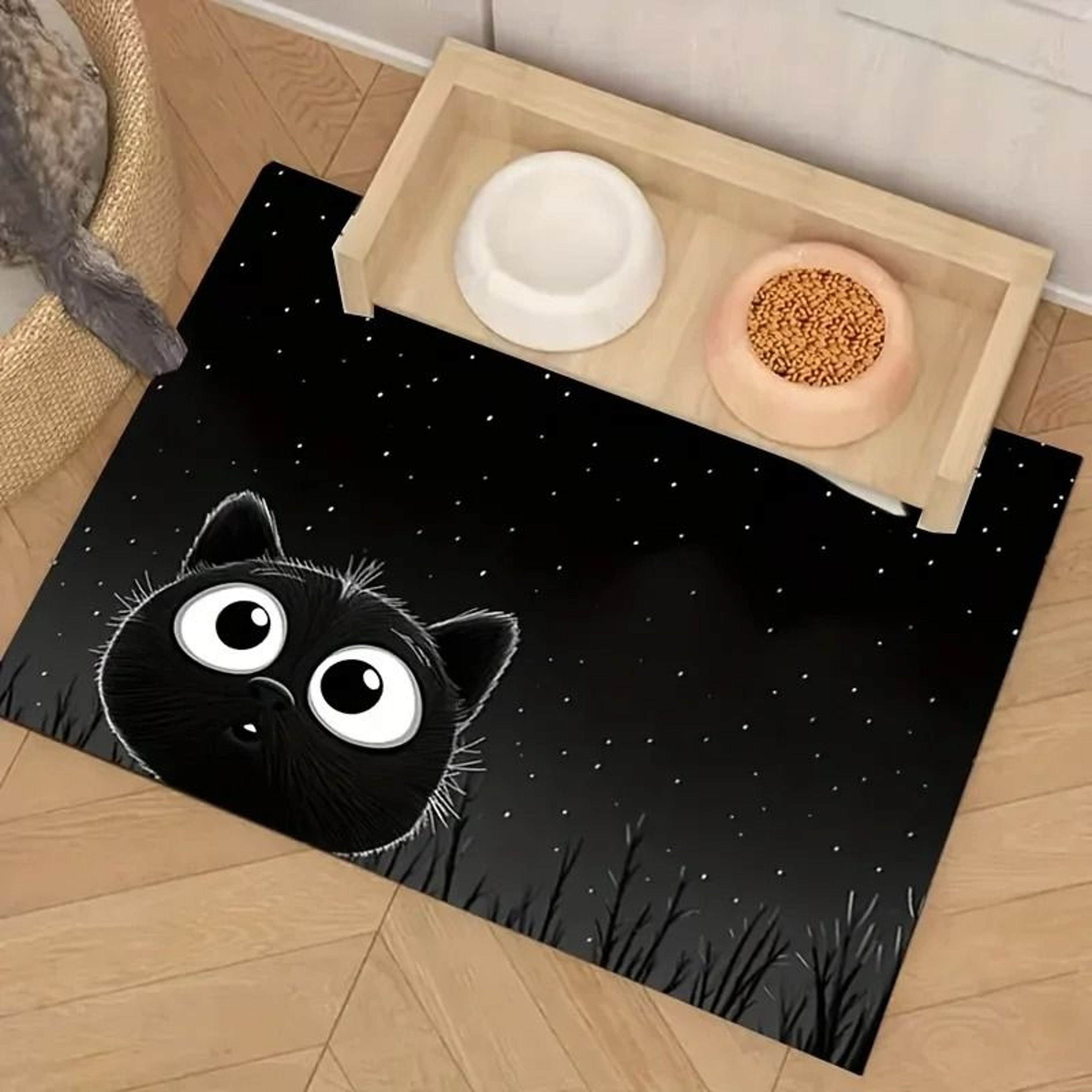 NonSlip Cat Pattern Waterproof Pet Feeding Mat 0